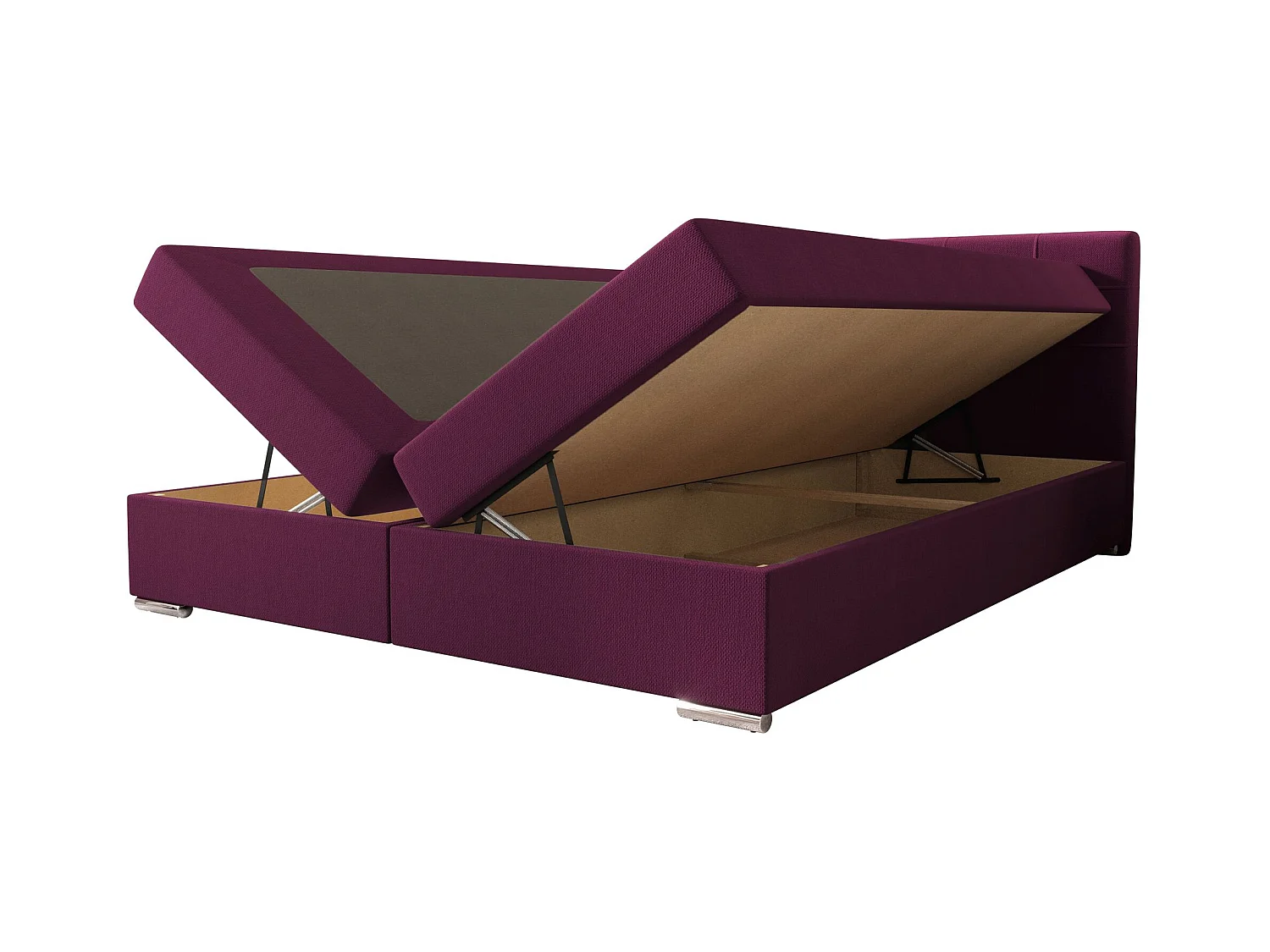 BEDANTE lit à sommier tapissier ZAKO 1 180x200 Cosmic 110 Violet Lit Litkasten