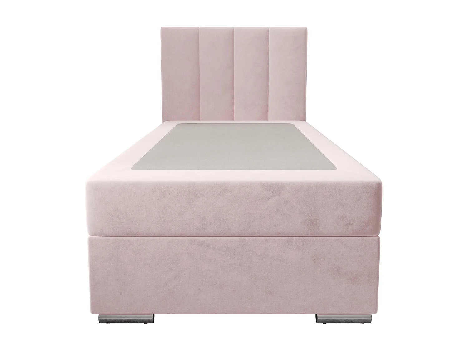 BEDANTE Lit boxspring ZAKO 2 90x200 Itaka 58 Rose Lit Ouverture à droite Lit Litkasten