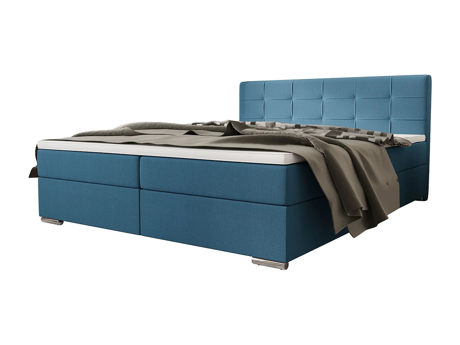BEDANTE Boxspringbett ZAKO 1 160x200 Cosmic 5 Grün Bett Bettkasten Ehebett Hotelbett Topper Matratze Schlafzimmer Stauraum