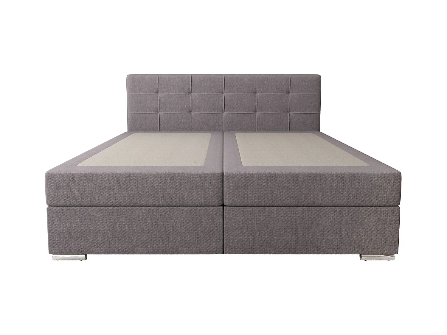 BEDANTE lit à sommier tapissier ZAKO 1 140x200 Cosmic 160 Gris clair Lit Litkasten