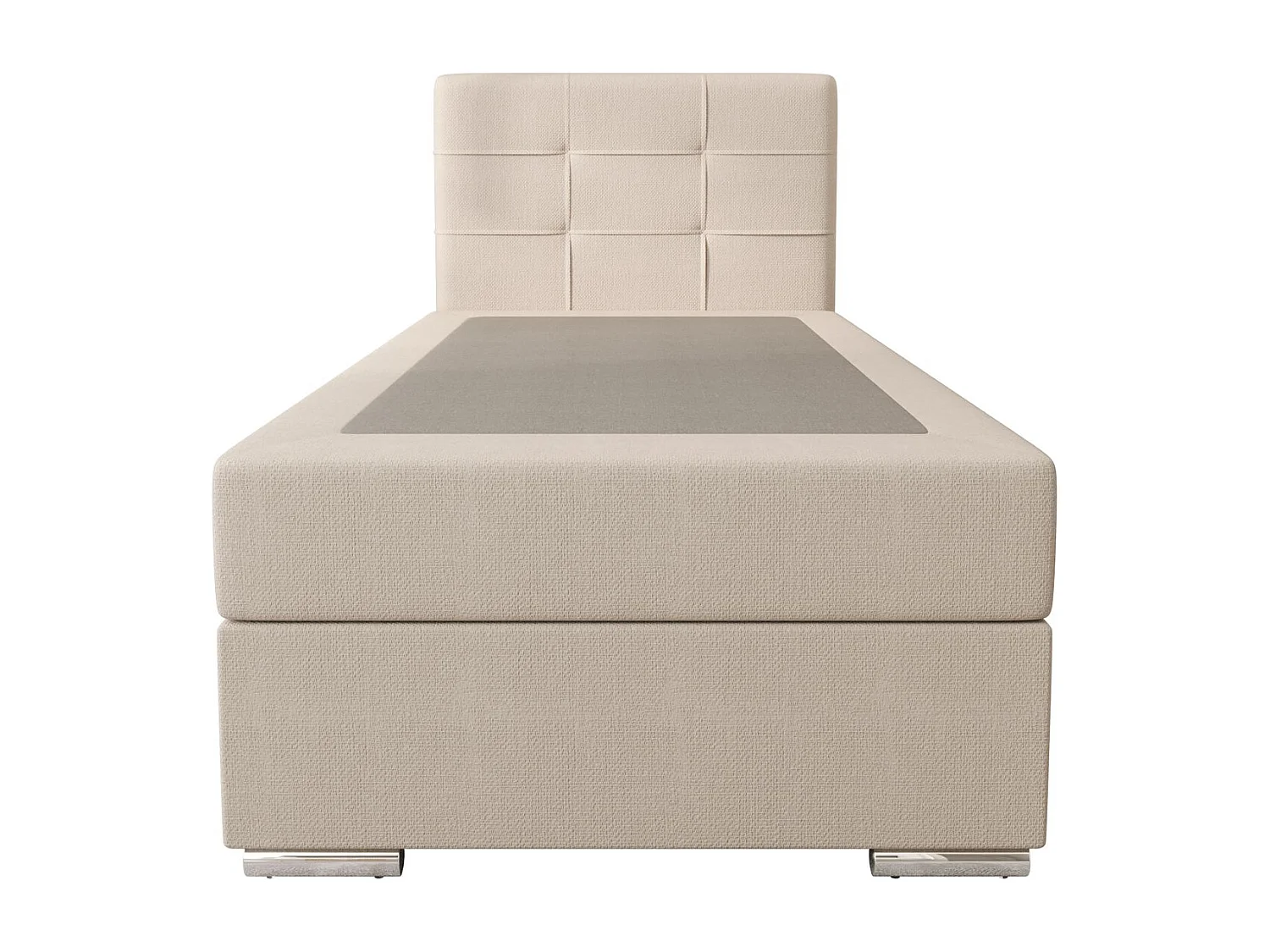 BEDANTE Lit boxspring ZAKO 1 90x200 Cosmic 10 Beige Ouverture à gauche Lit Litkasten