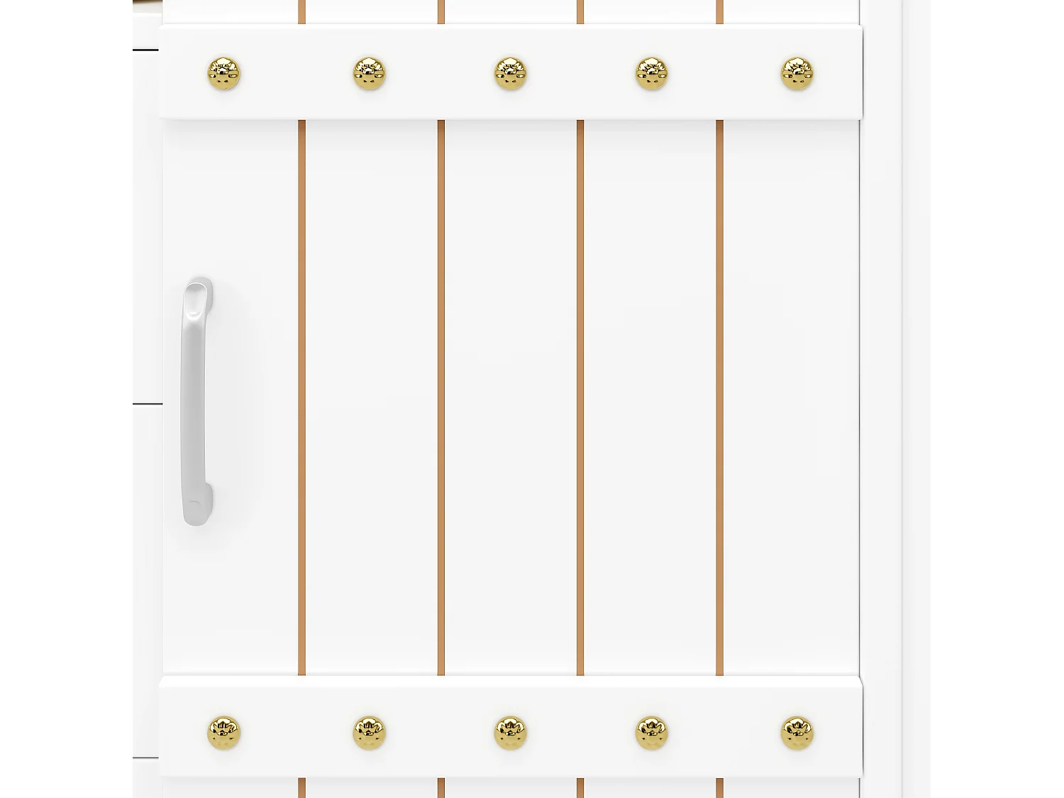 Desserte de cuisine 110x(42-70)x90 cm 2 portes coulissantes et 3 tiroirs Îlot de cuisine avec plateau extensible  - blanc