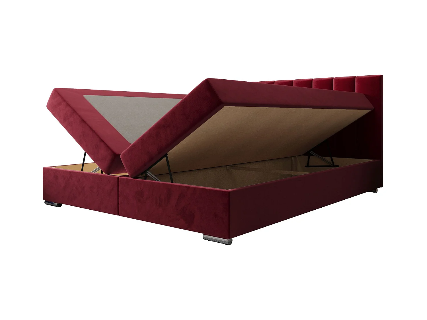 BEDANTE lit à sommier tapissier ZAKO 2 160x200 Itaka 34 Rot lit litkasten