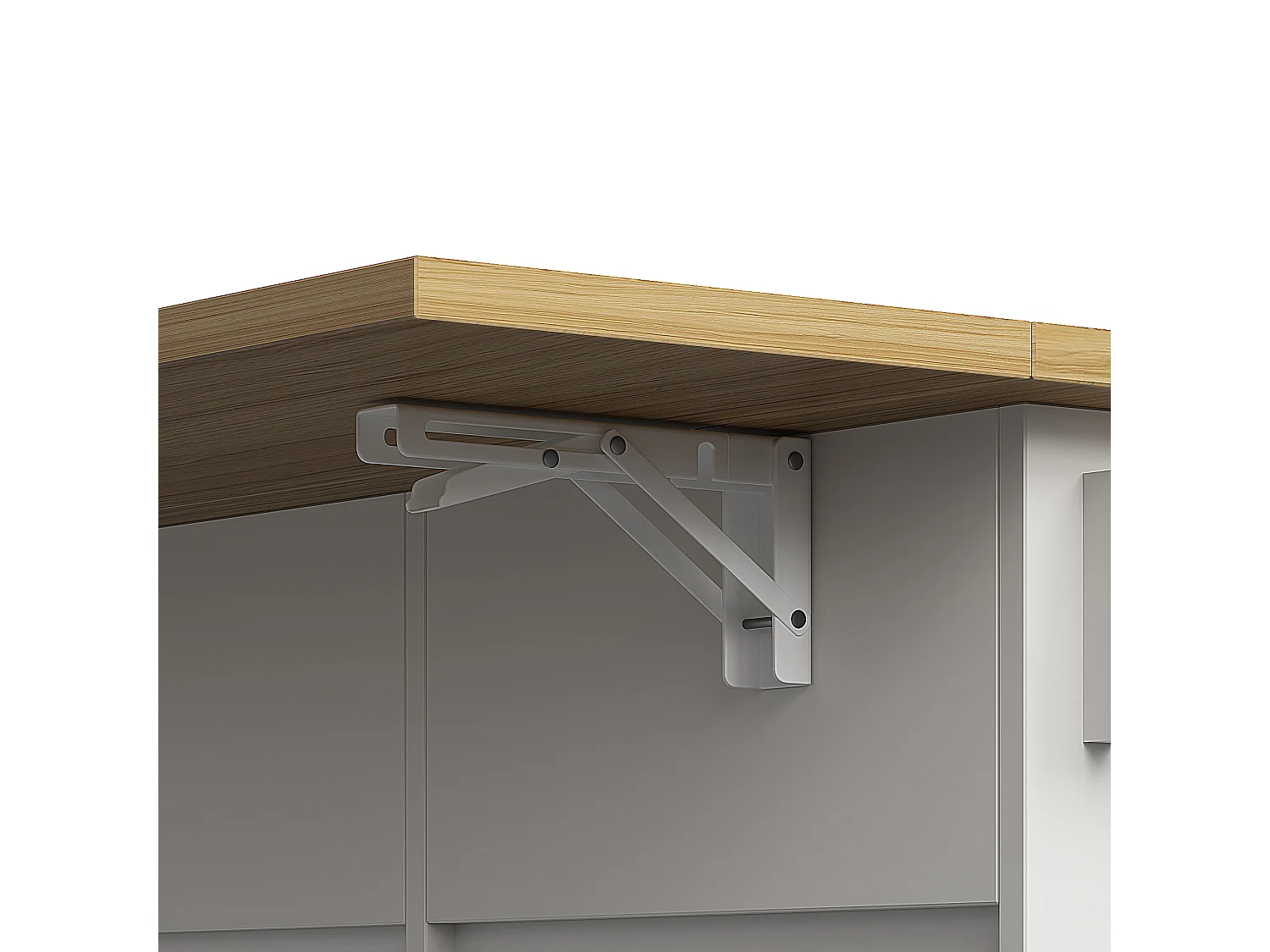 Mobiele keukentrolley 2 deuren en 3 laden Keukeneiland met uitschuifbaar blad 124x(40-65)x91,5 cm - wit