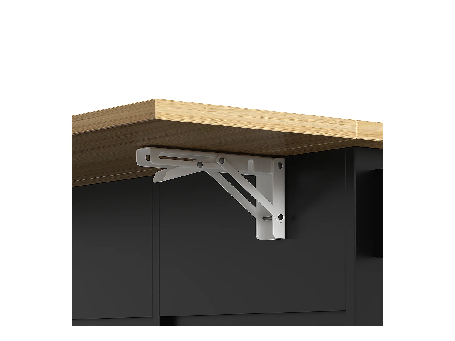 Desserte de cuisine mobile 2 portes et 3 tiroirs Îlot de cuisine avec plateau extensible 124x(40-65)x91.5 cm - noir