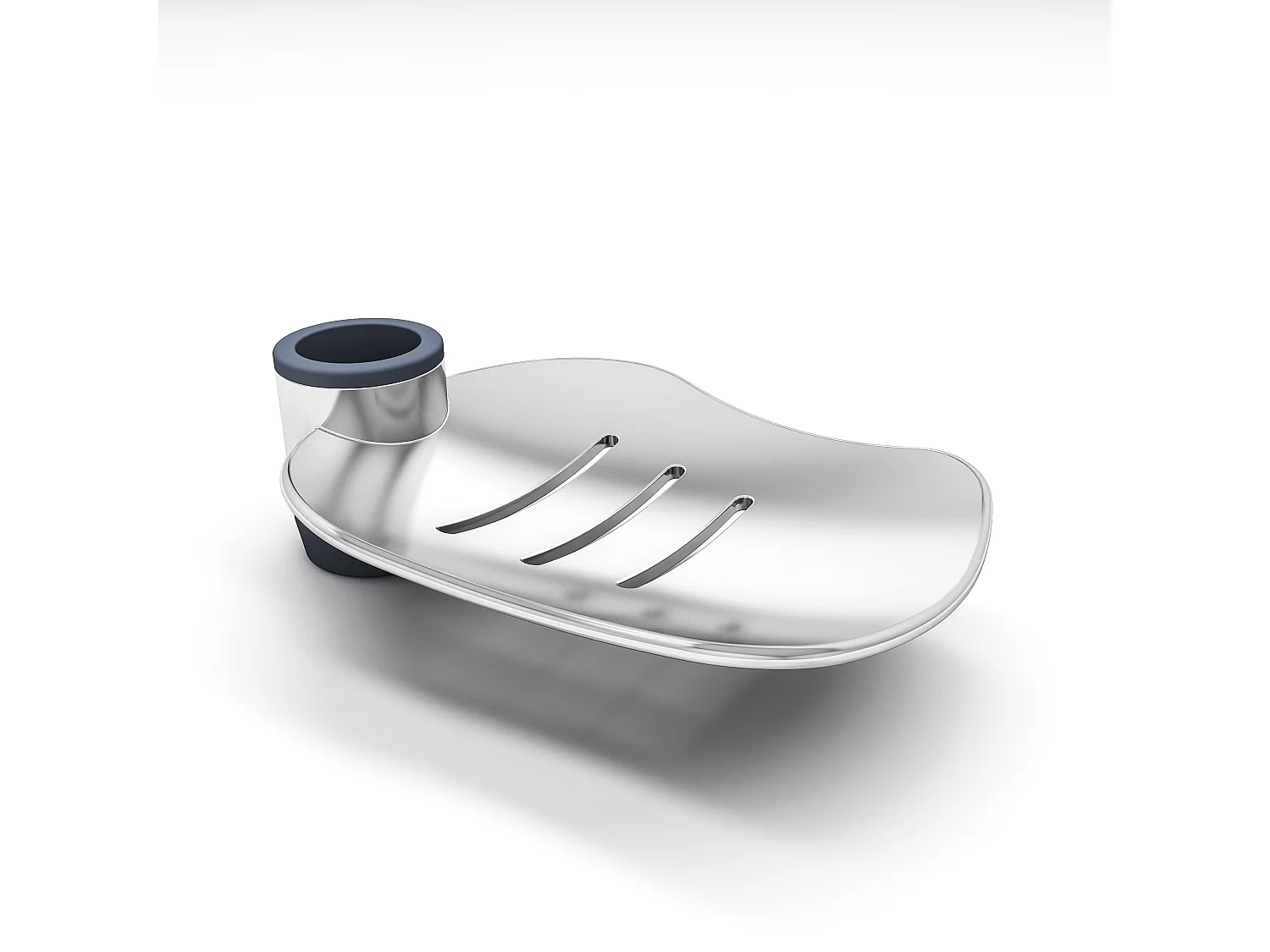 Columna de Ducha con Barra Cromado AICA con Ducha de Mano Redondo y Estante de Jabón