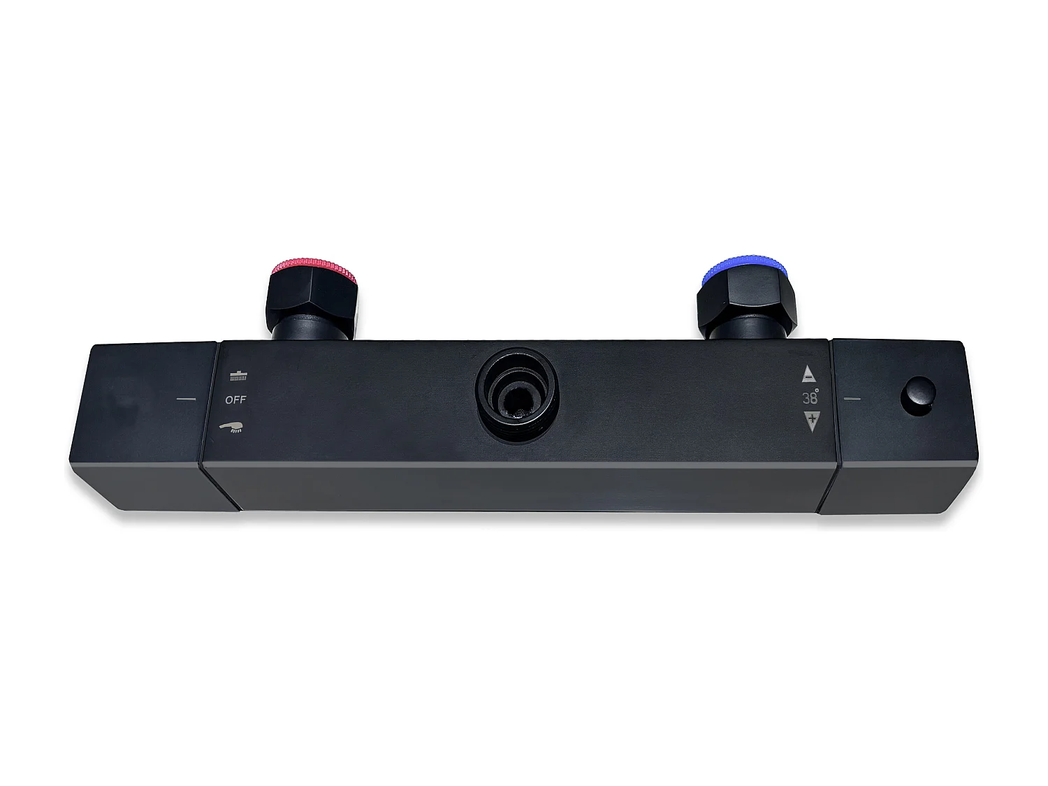 AICA conjuntos de chuveiro termostático preto fosco com chuveiro quadrado, chuveiro de mão e coluna ajustável x2