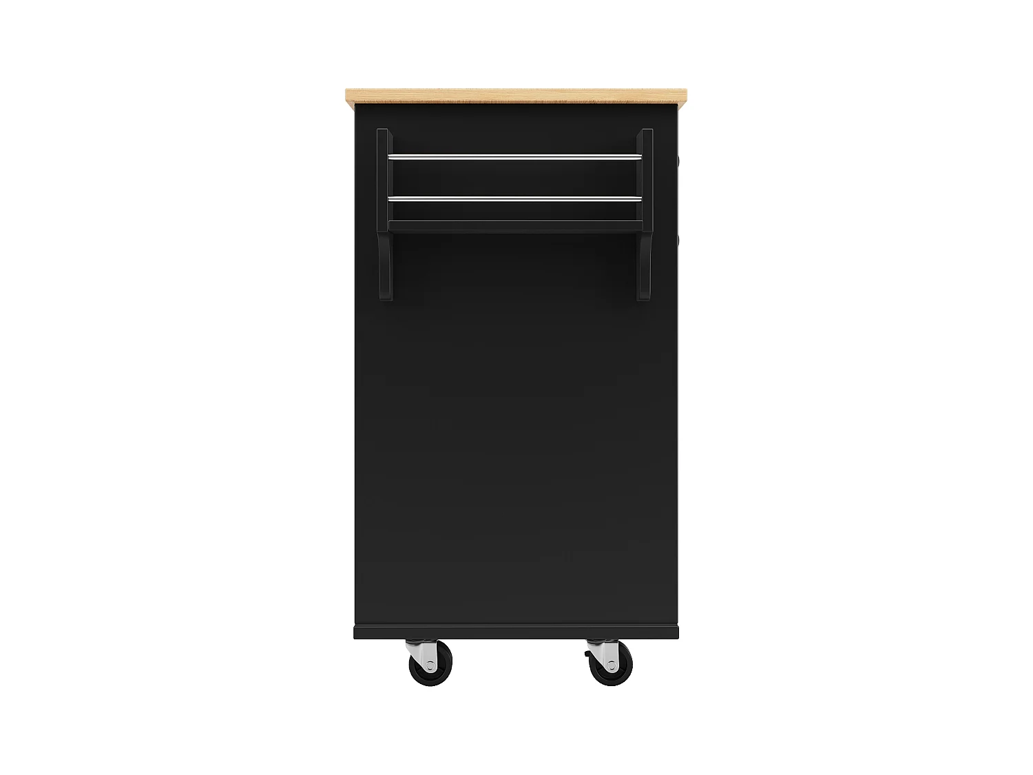 Desserte de cuisine 127x46x91.5 cm  1 porte et 4 tiroirs buffet avec cloisons amovibles - noir