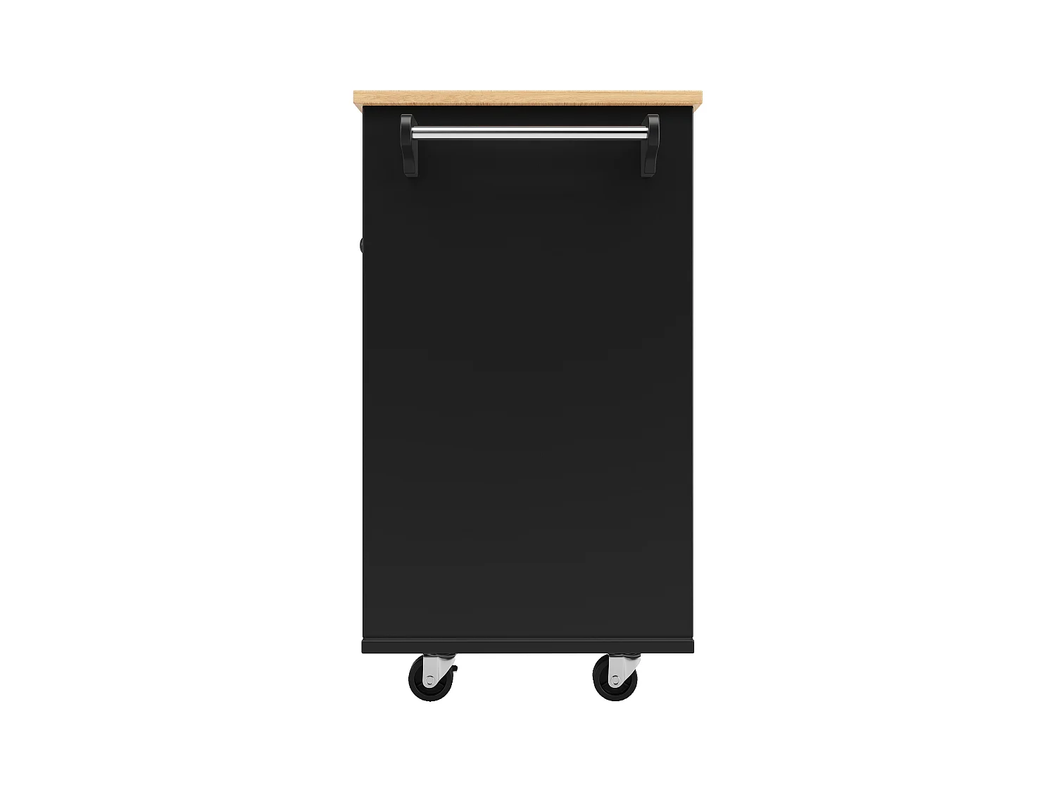 Desserte de cuisine 127x46x91.5 cm  1 porte et 4 tiroirs buffet avec cloisons amovibles - noir