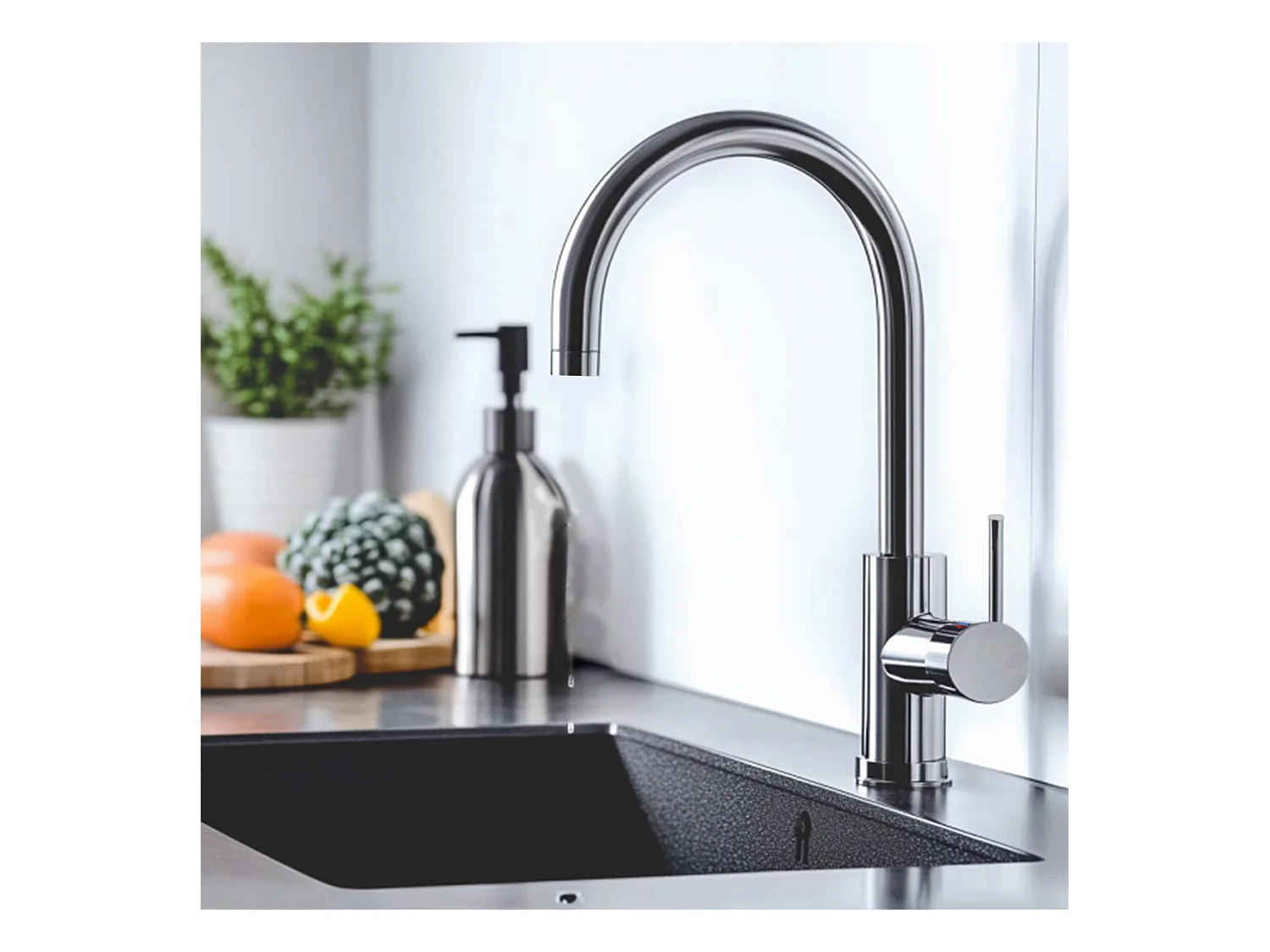 AICA columna de ducha termostático en cromo y grifo de cocina con control de temperatura