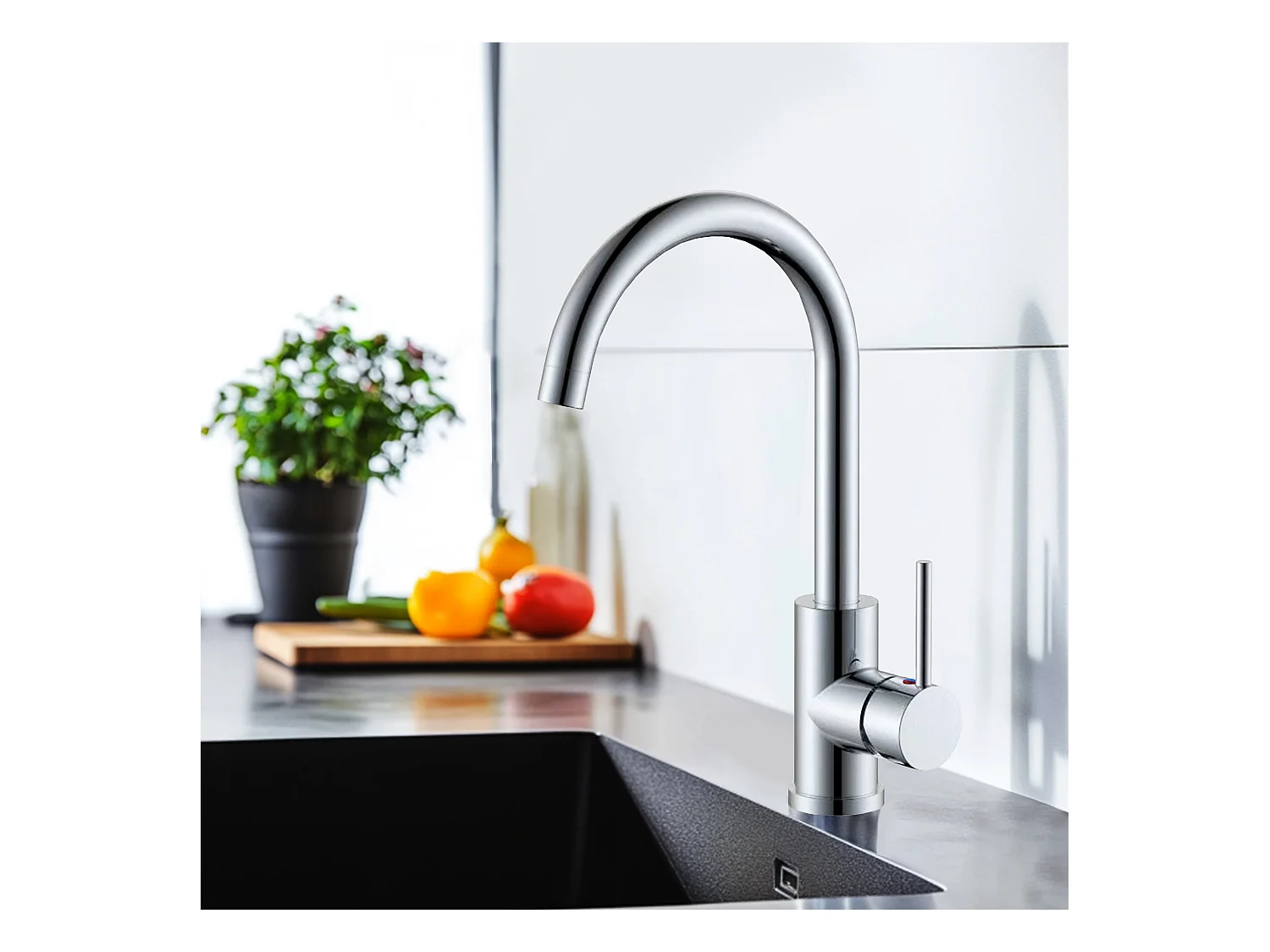 AICA columna de ducha termostático cromado y grifo de cocina con control de temperatura