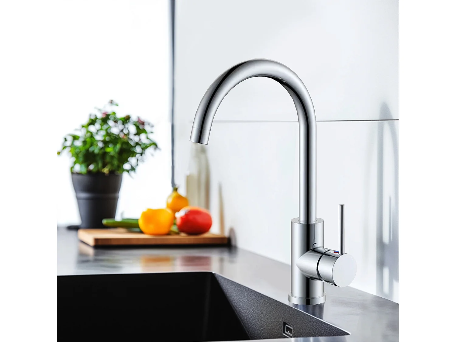 AICA columna de ducha termostático cromado y grifo de cocina con control de temperatura