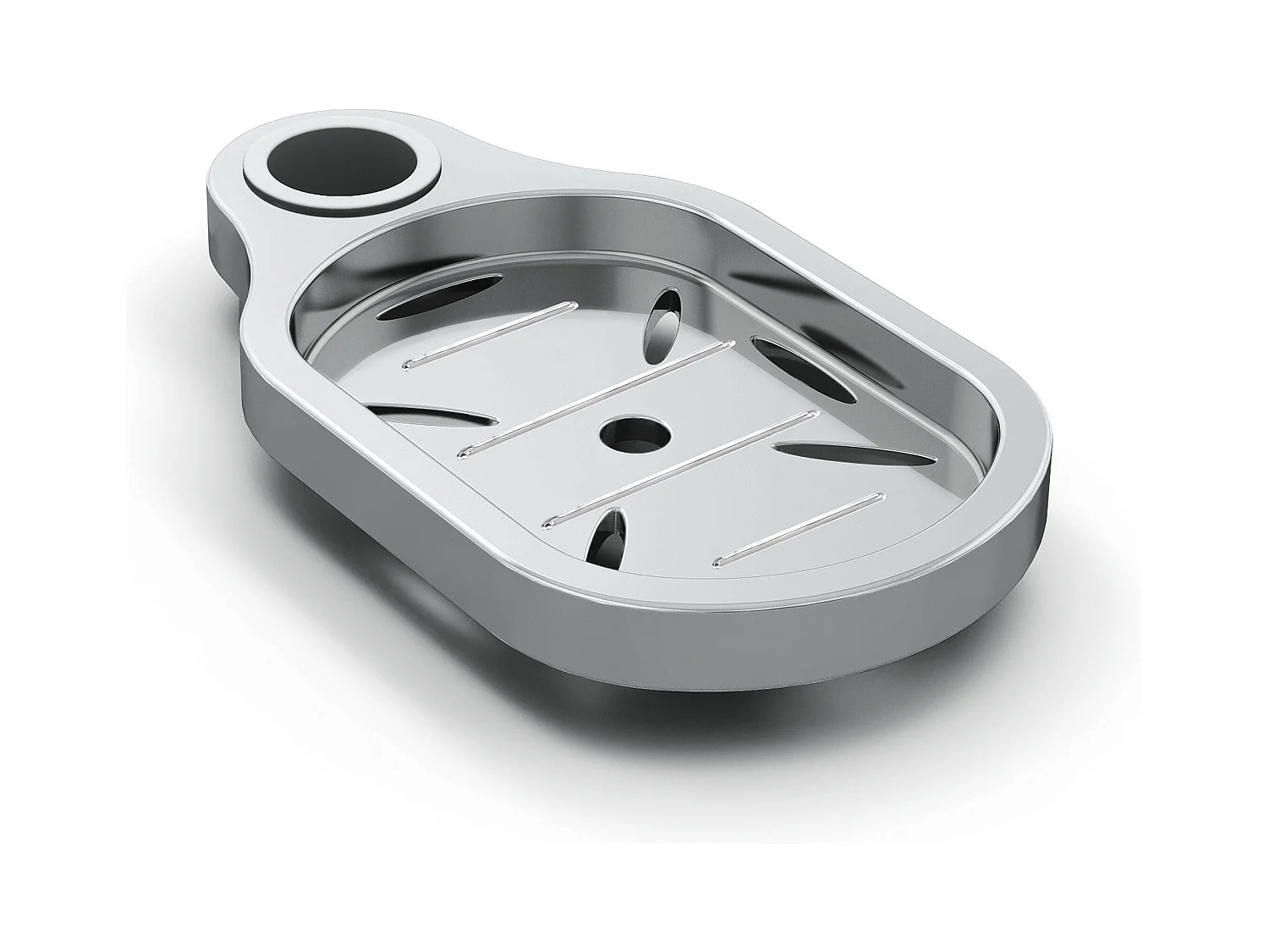 AICA Chrome Round Bar Chuveiro com chuveiro de mão quadrado e rack de sabão