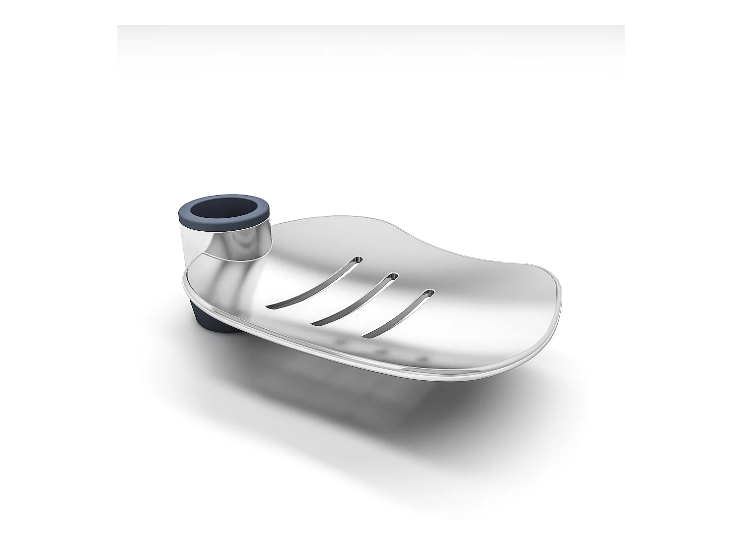 AICA Chrome Bar Chuveiro com chuveiro de mão redonda e rack de sabão