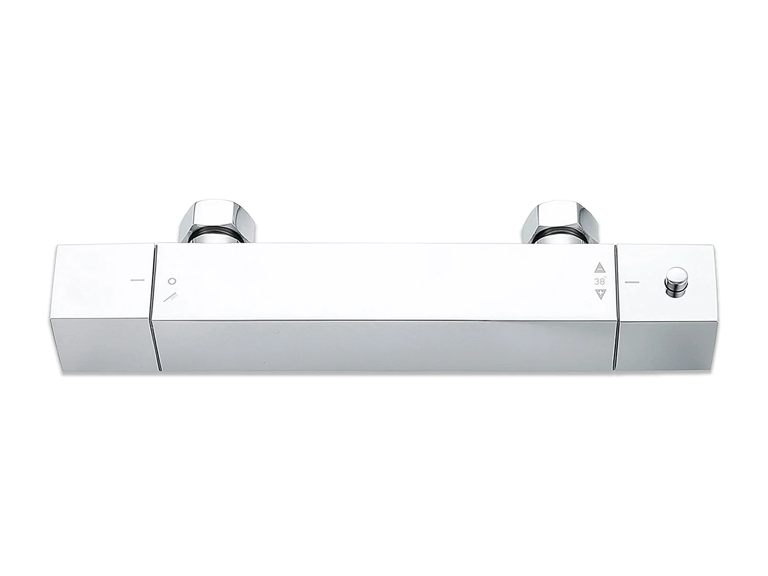 Columna de Ducha Barra Redondo Cromado AICA con Alcachofa de Ducha Cuadrado y Estante de Jabón