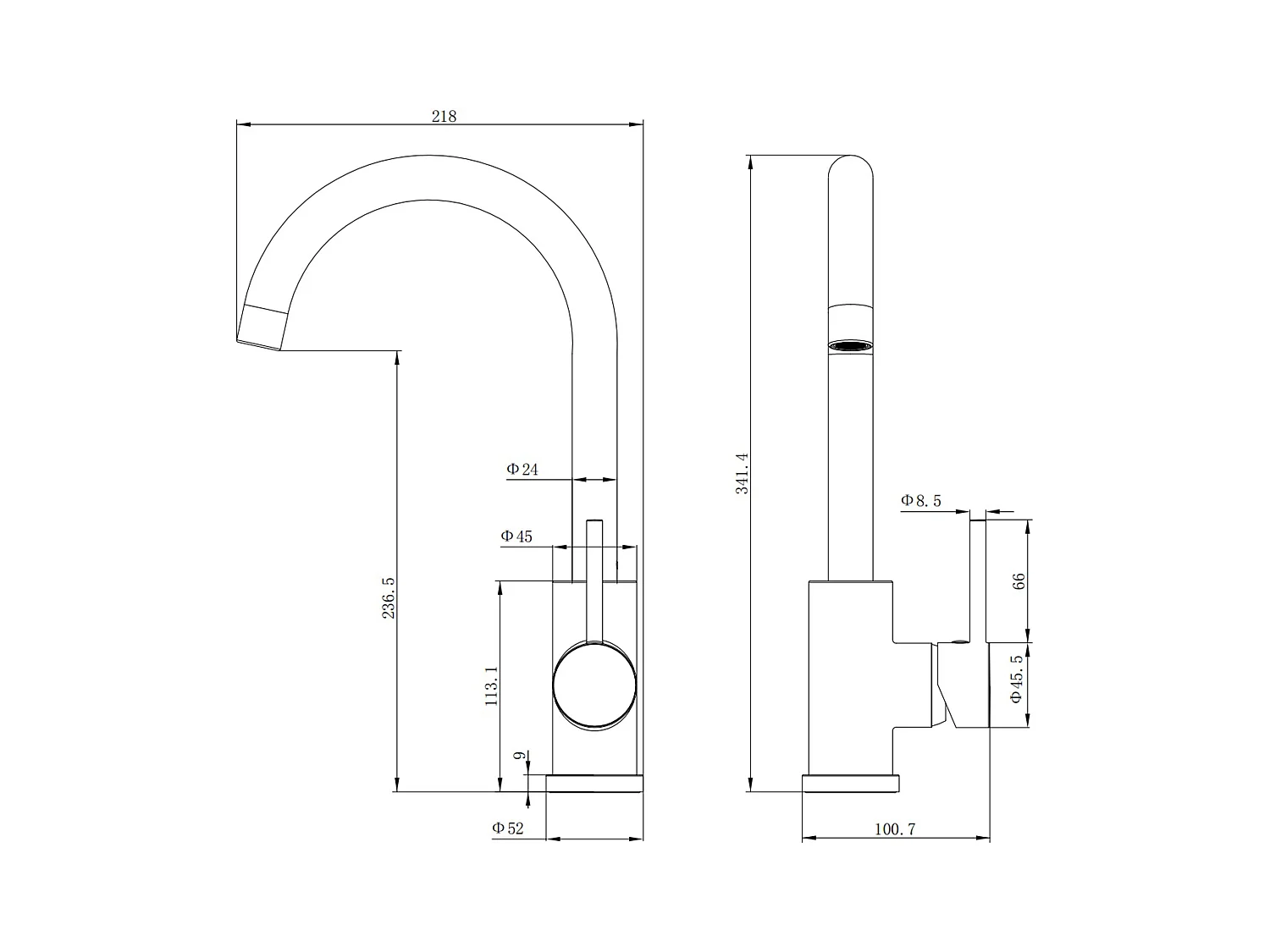 AICA columna de duchas en cromado y grifos de cocina en negro mate