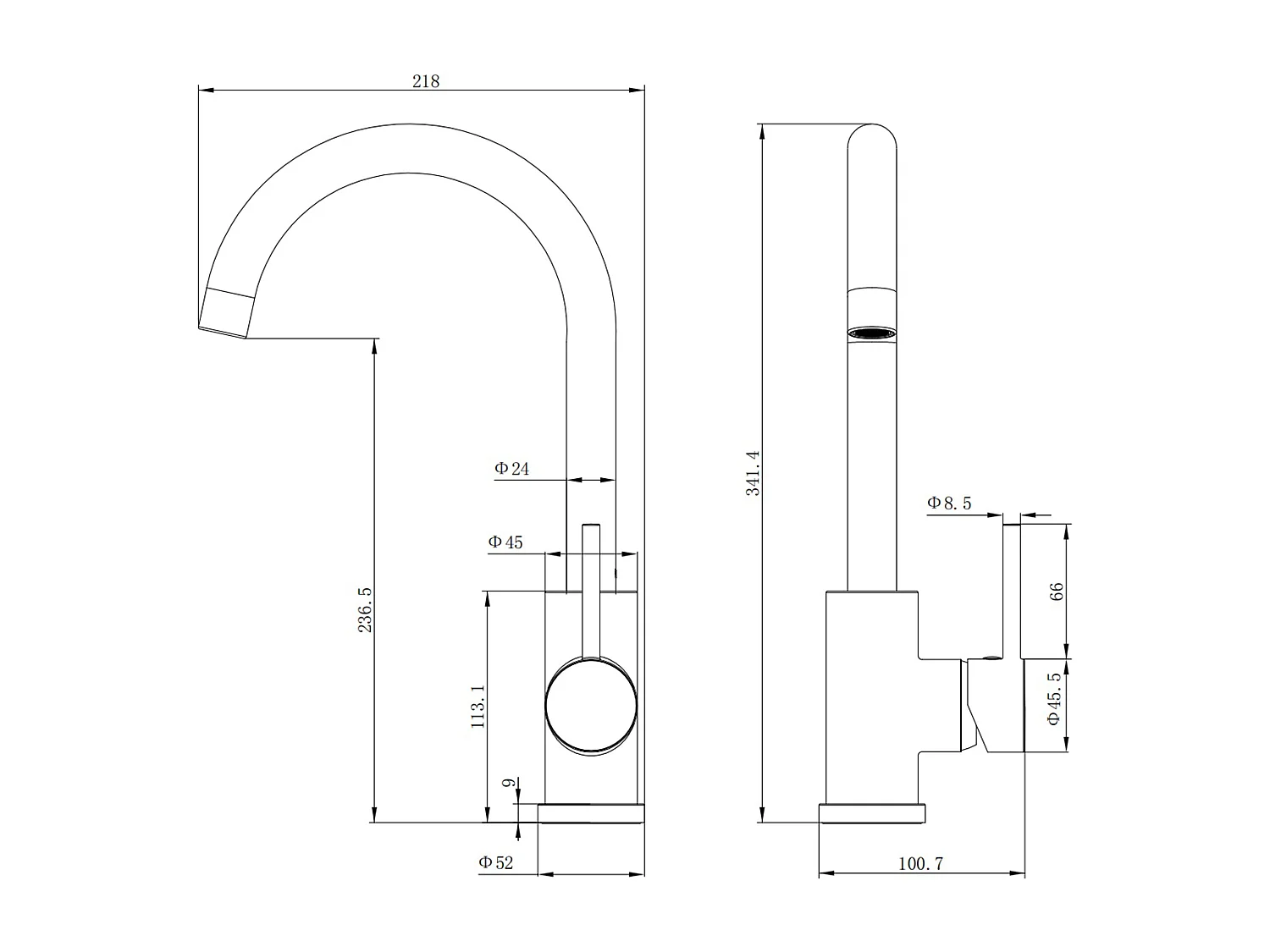 AICA columna de duchas en cromado y grifos de cocina en negro mate