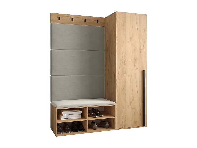 Conjunto de guardarropa Miro 6 184/134/42 (Roble/Manila 02)