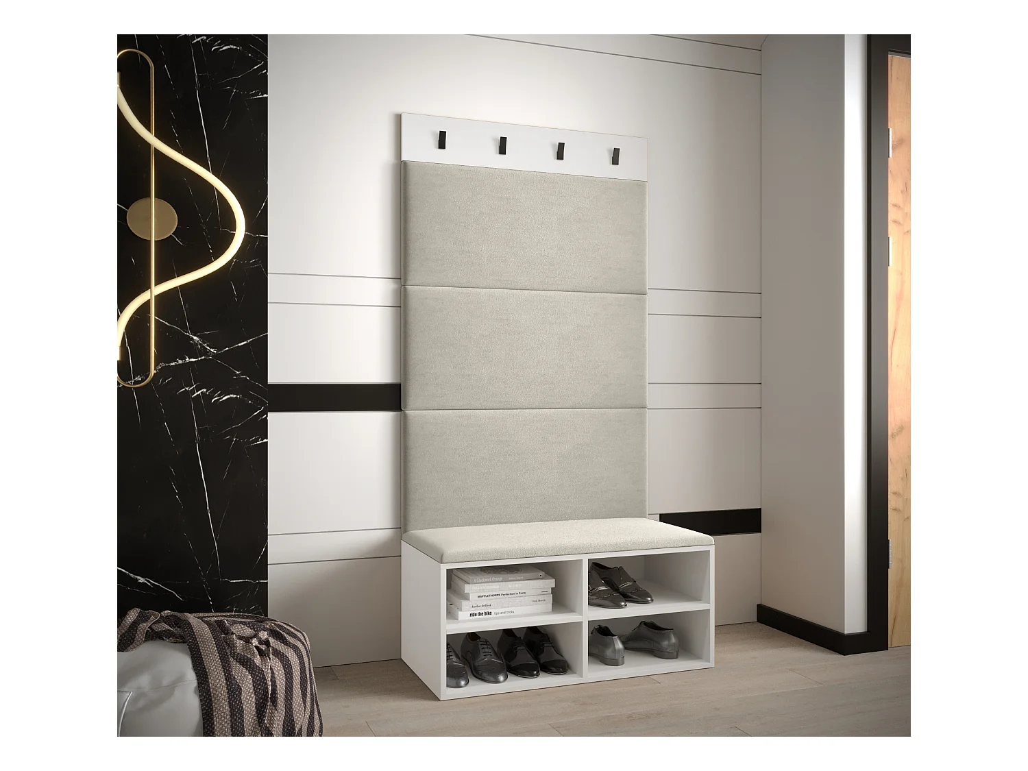 Ensemble de garde-robe Miro 2 184/84/42 (Blanc/Manila 02)