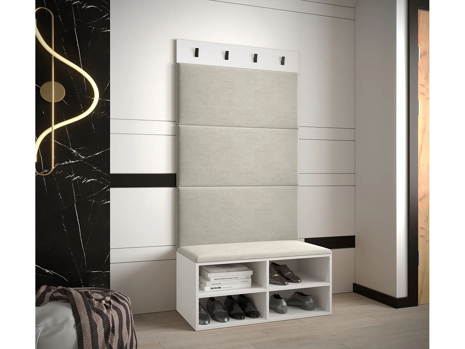 Conjunto de guardarropa Miro 2 184/84/42 (Blanco/Manila 02)