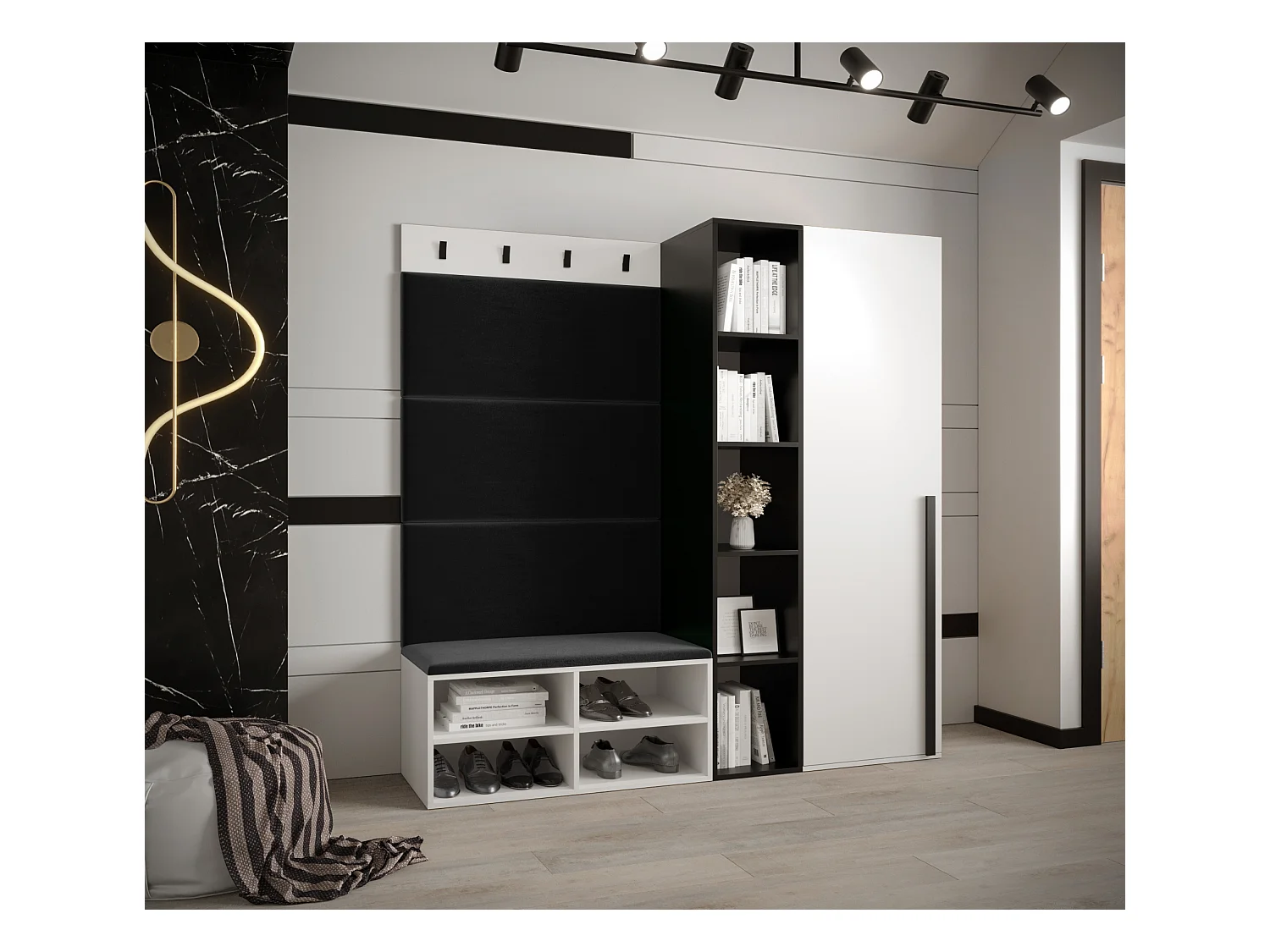 Ensemble de garde-robe Miro 1 184/164/42 (Blanc/Manila 18)