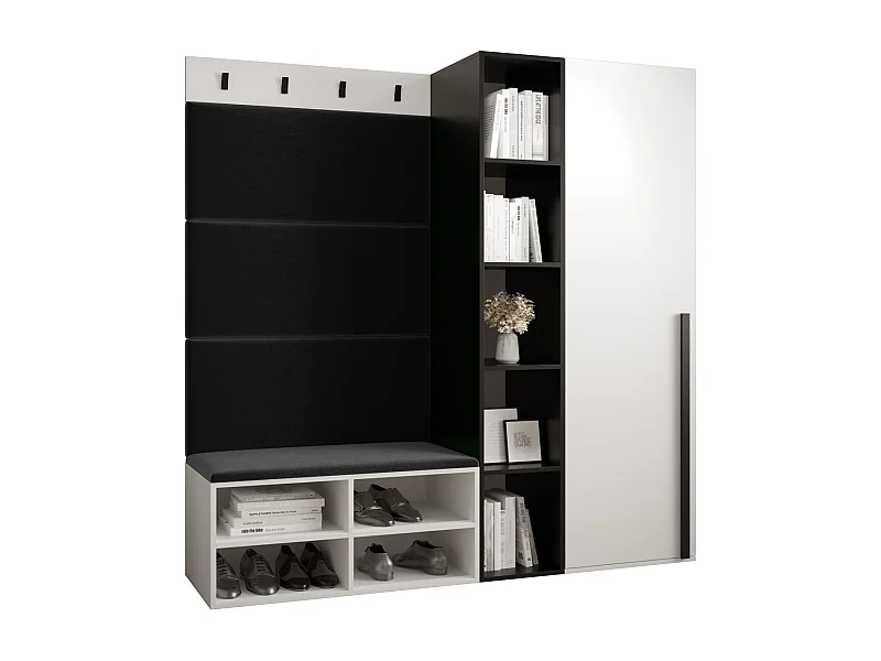 Garderobeset Miro 1 184/164/42 (Wit/Manila 18)