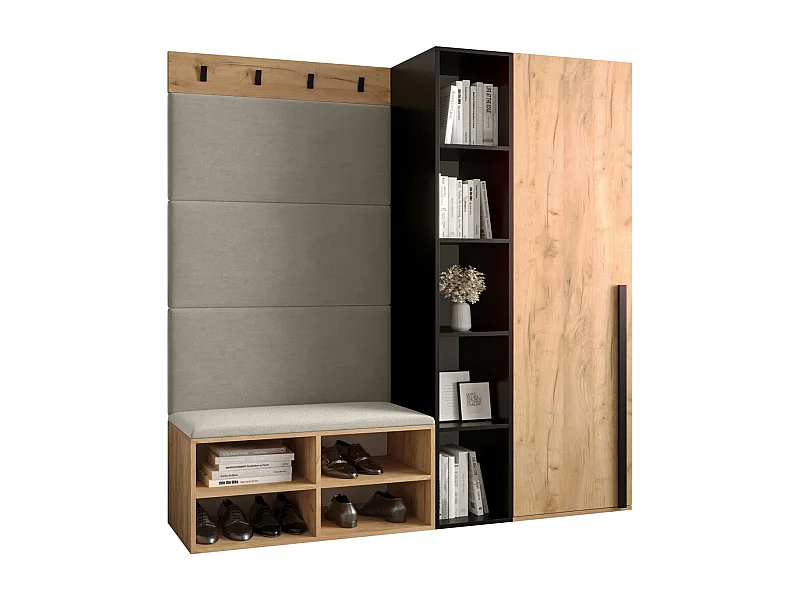 Garderobenset Miro 1 184/164/42 (Chêne artisanal/Manila 02)