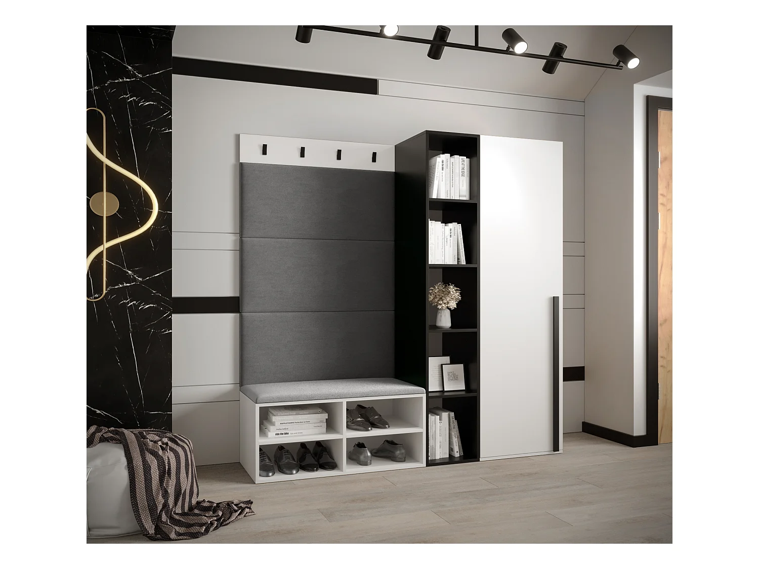 Ensemble de garde-robe Miro 1 184/164/42 (Blanc/Manila 16)