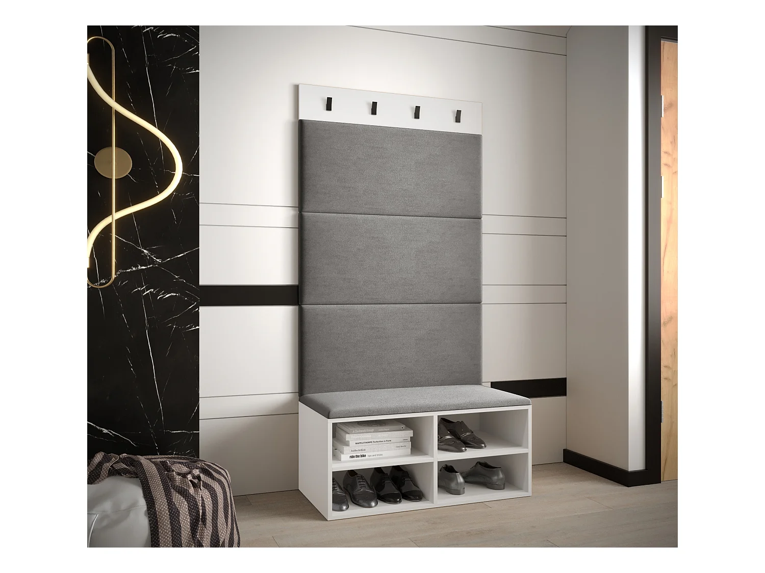 Ensemble de garde-robe Miro 2 184/84/42 (Blanc/Manila 16)