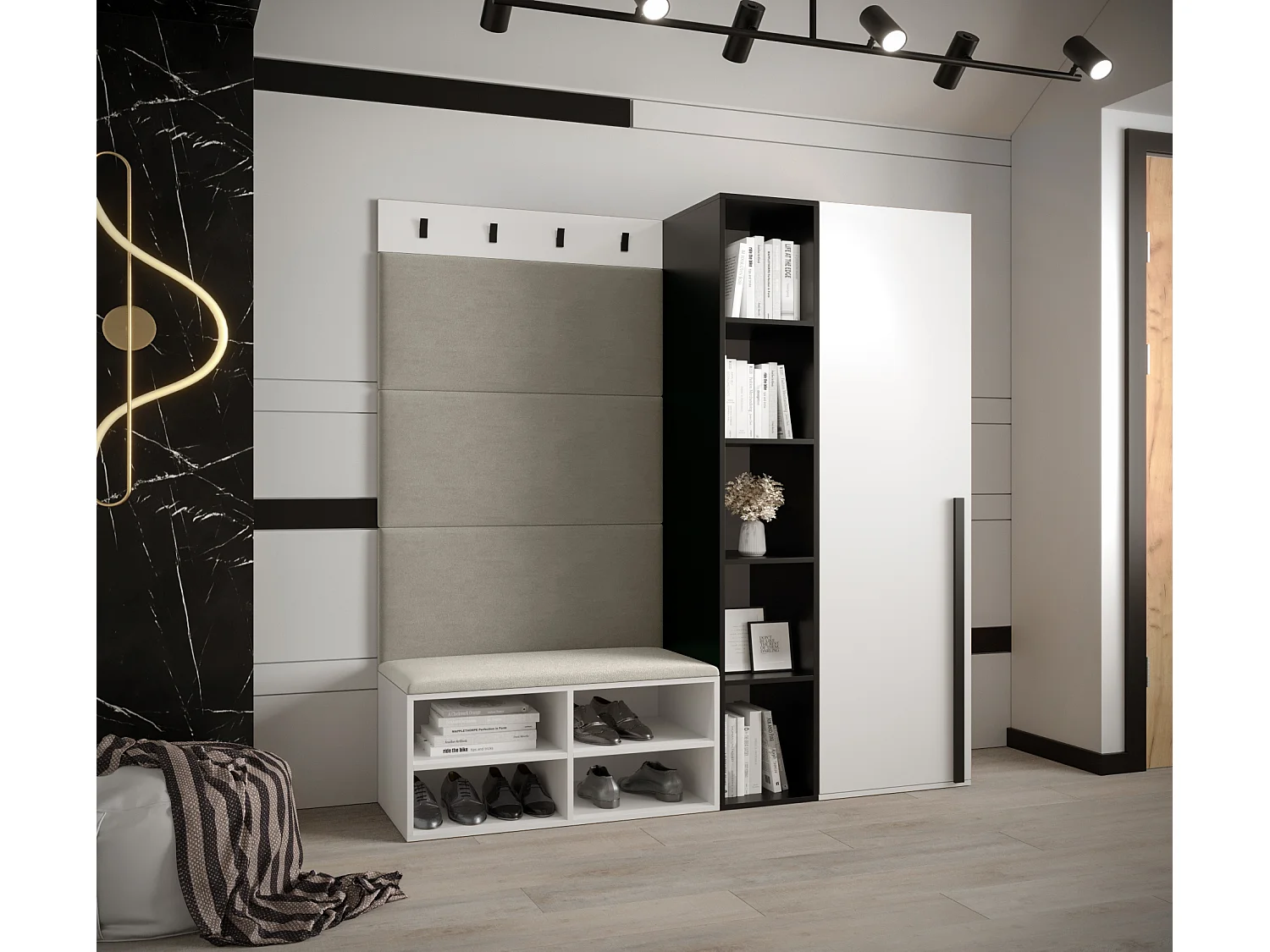 Conjunto de guardarropa Miro 1 184/164/42 (Blanco/Manila 02)