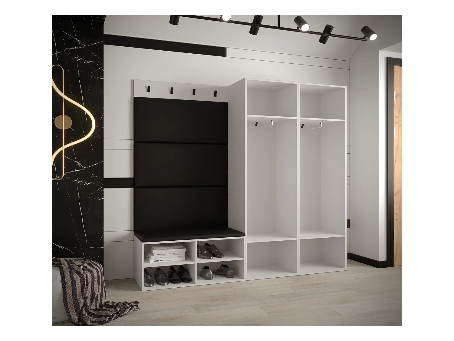 Ensemble de garde-robe Miro 5 184/184/42 (Blanc/Manila 02)