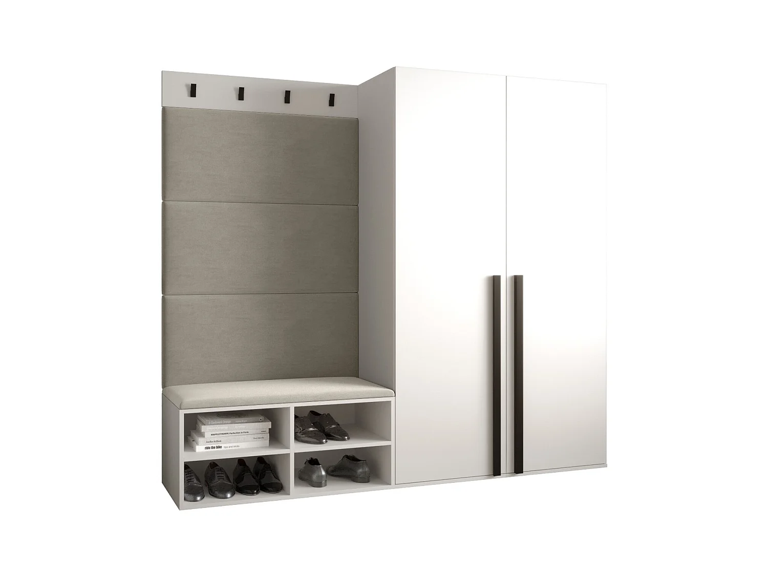 Ensemble de garde-robe Miro 5 184/184/42 (Blanc/Manila 02)