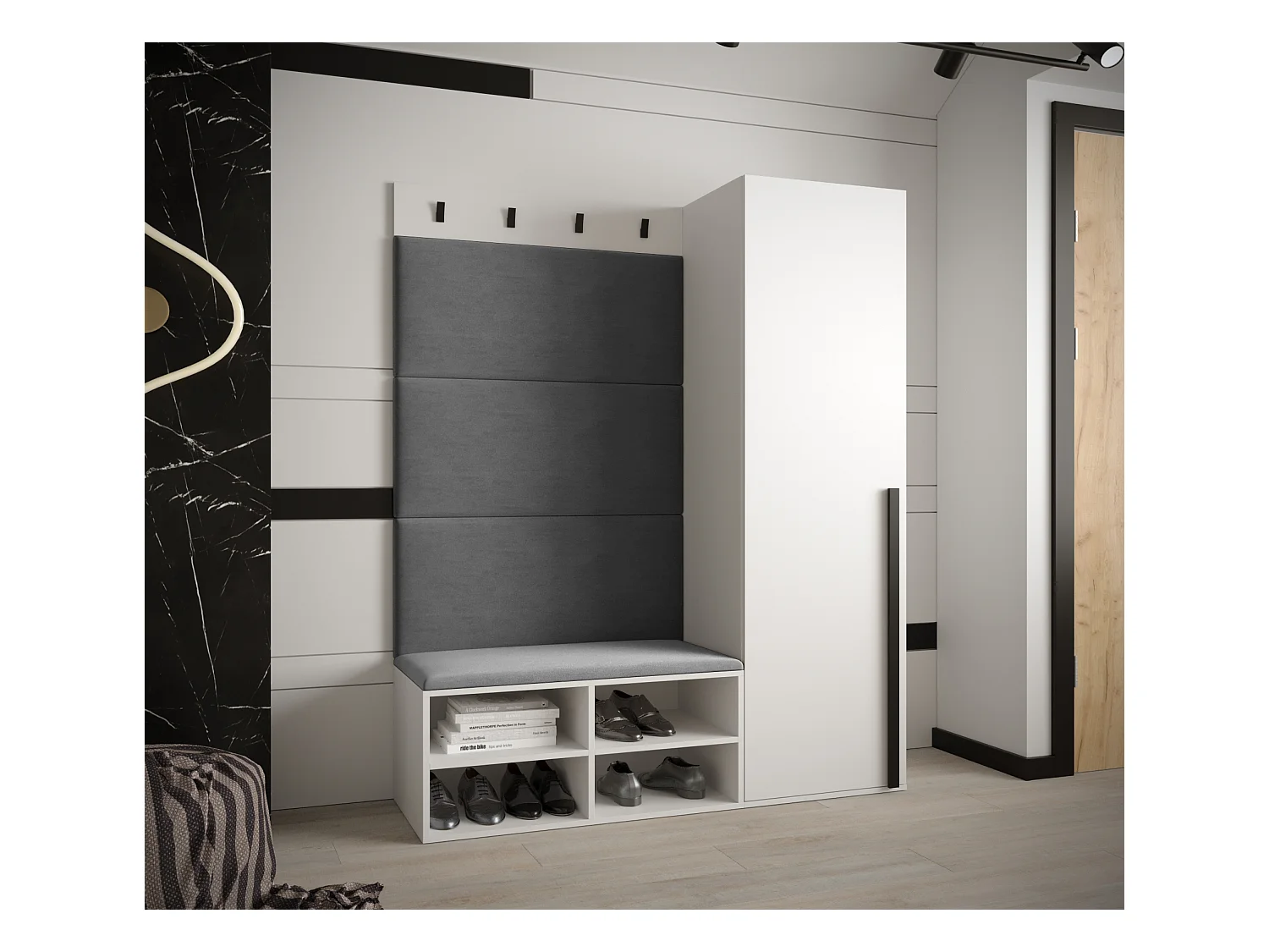 Ensemble de garde-robe Miro 6 184/134/42 (Blanc/Manila 16)