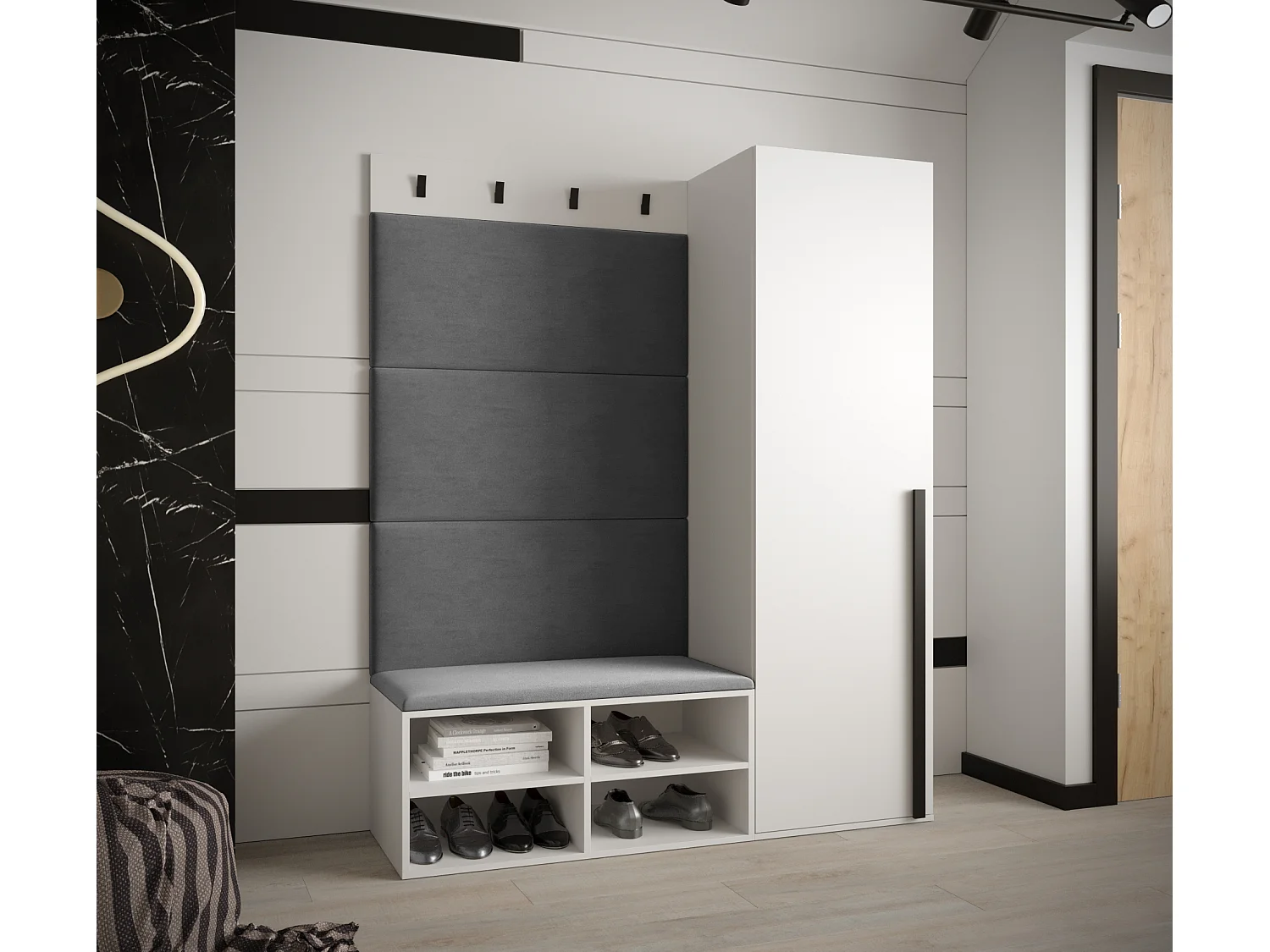 Conjunto de guardarropa Miro 6 184/134/42 (Blanco/Manila 16)