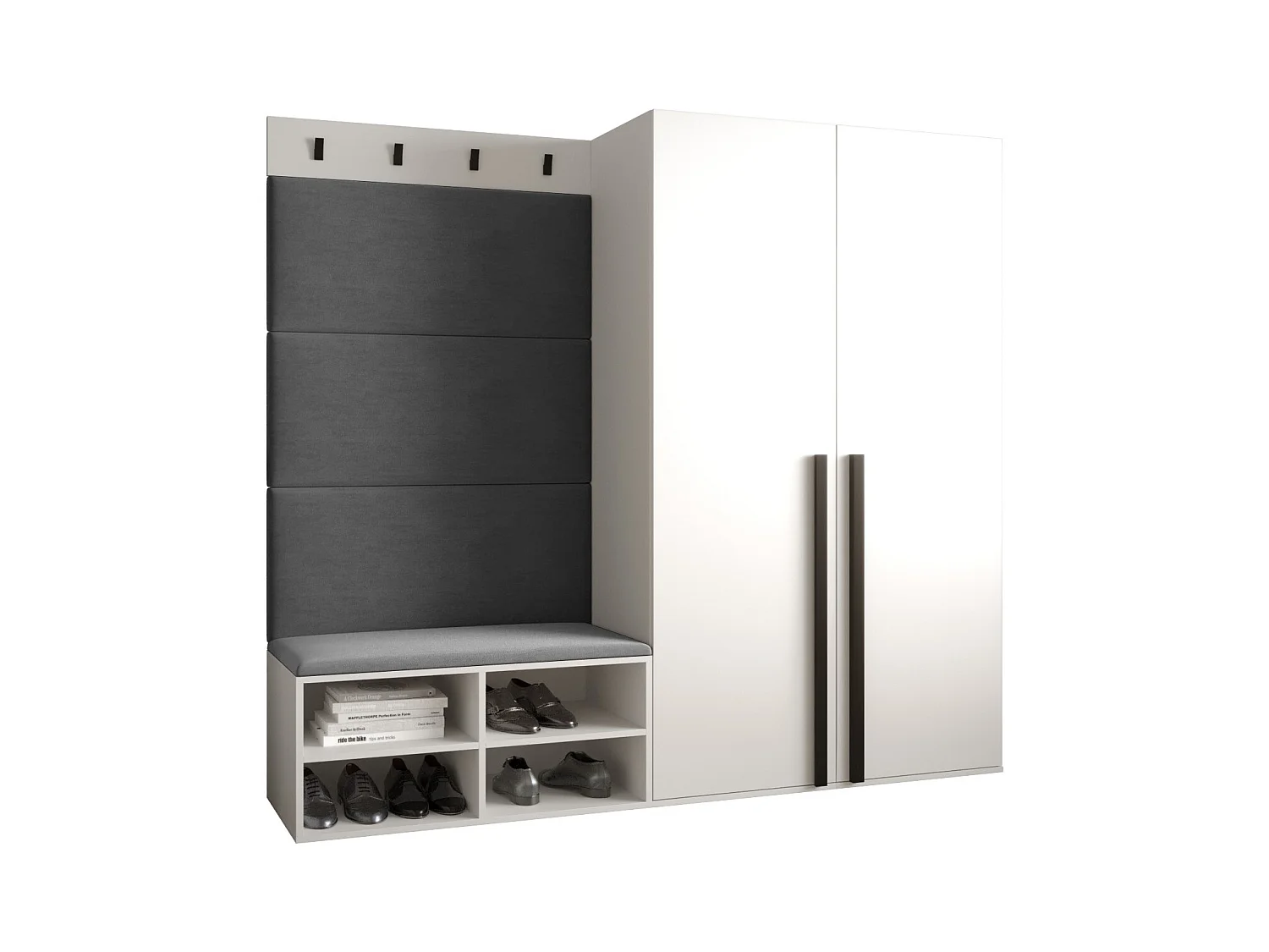 Ensemble de garde-robe Miro 5 184/184/42 (Blanc/Manila 16)