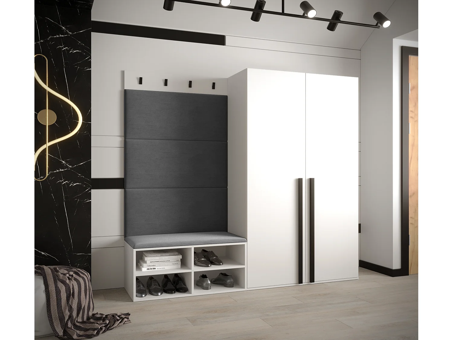 Conjunto de guardarropa Miro 5 184/184/42 (Blanco/Manila 16)