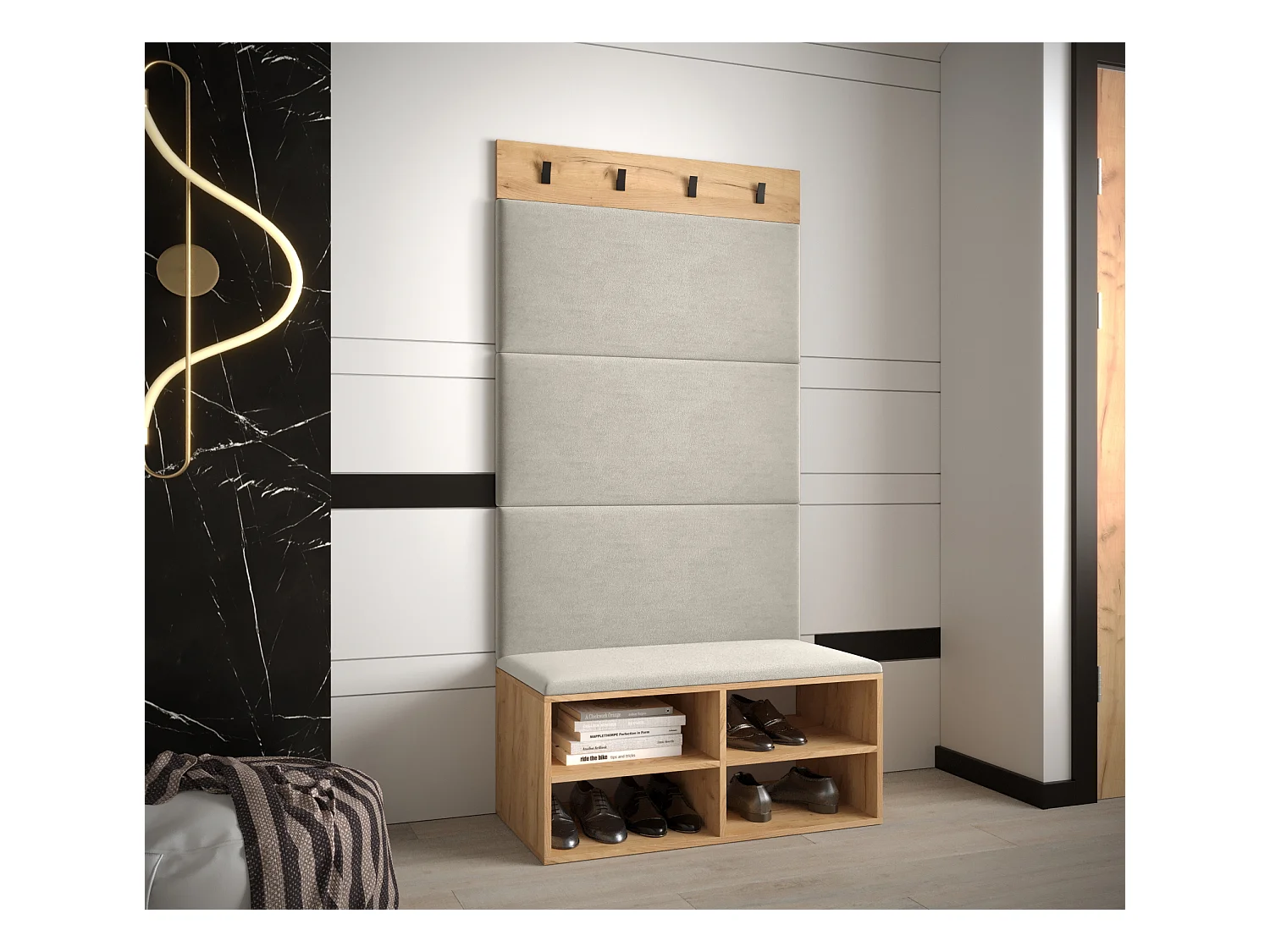 Ensemble de garde-robe Miro 2 184/84/42 (Chêne artisanal/Manila 02)