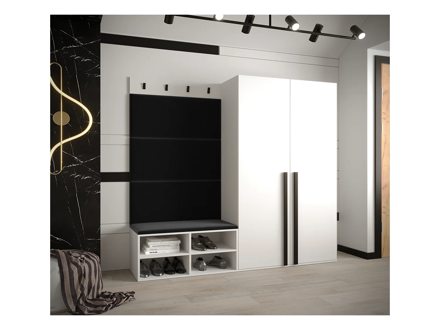 Ensemble de garde-robe Miro 5 184/184/42 (Blanc/Manila 18)