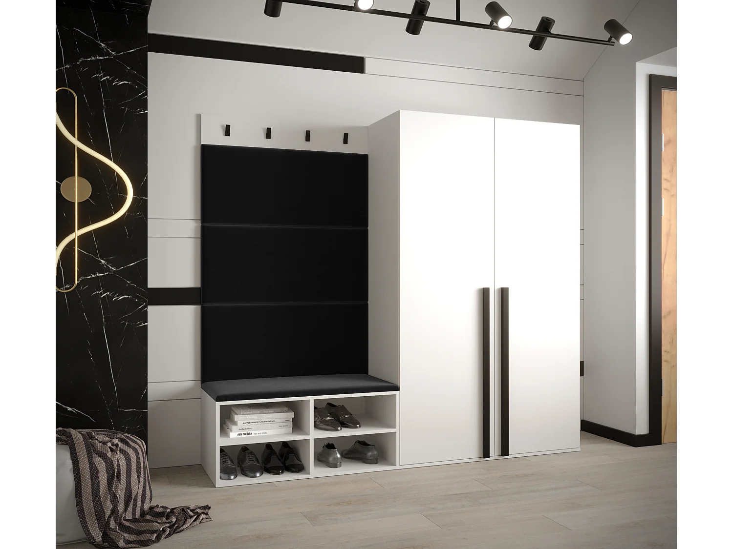 Conjunto de guardarropa Miro 5 184/184/42 (Blanco/Manila 18)