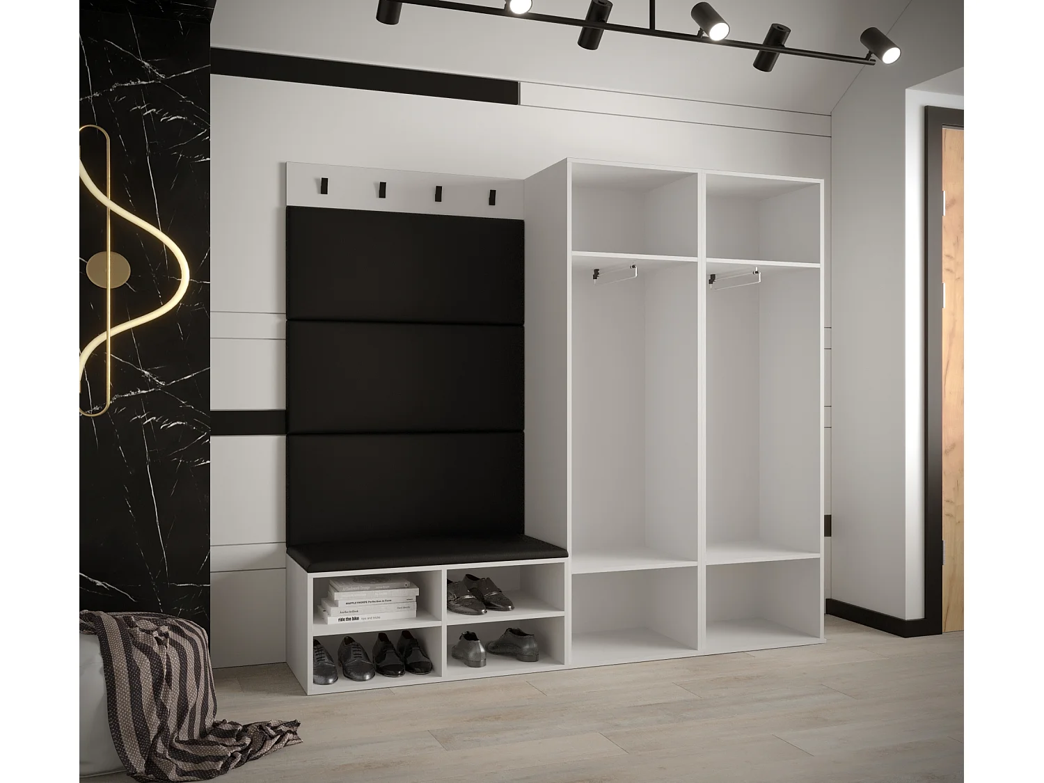 Conjunto de guardarropa Miro 5 184/184/42 (Blanco/Manila 18)