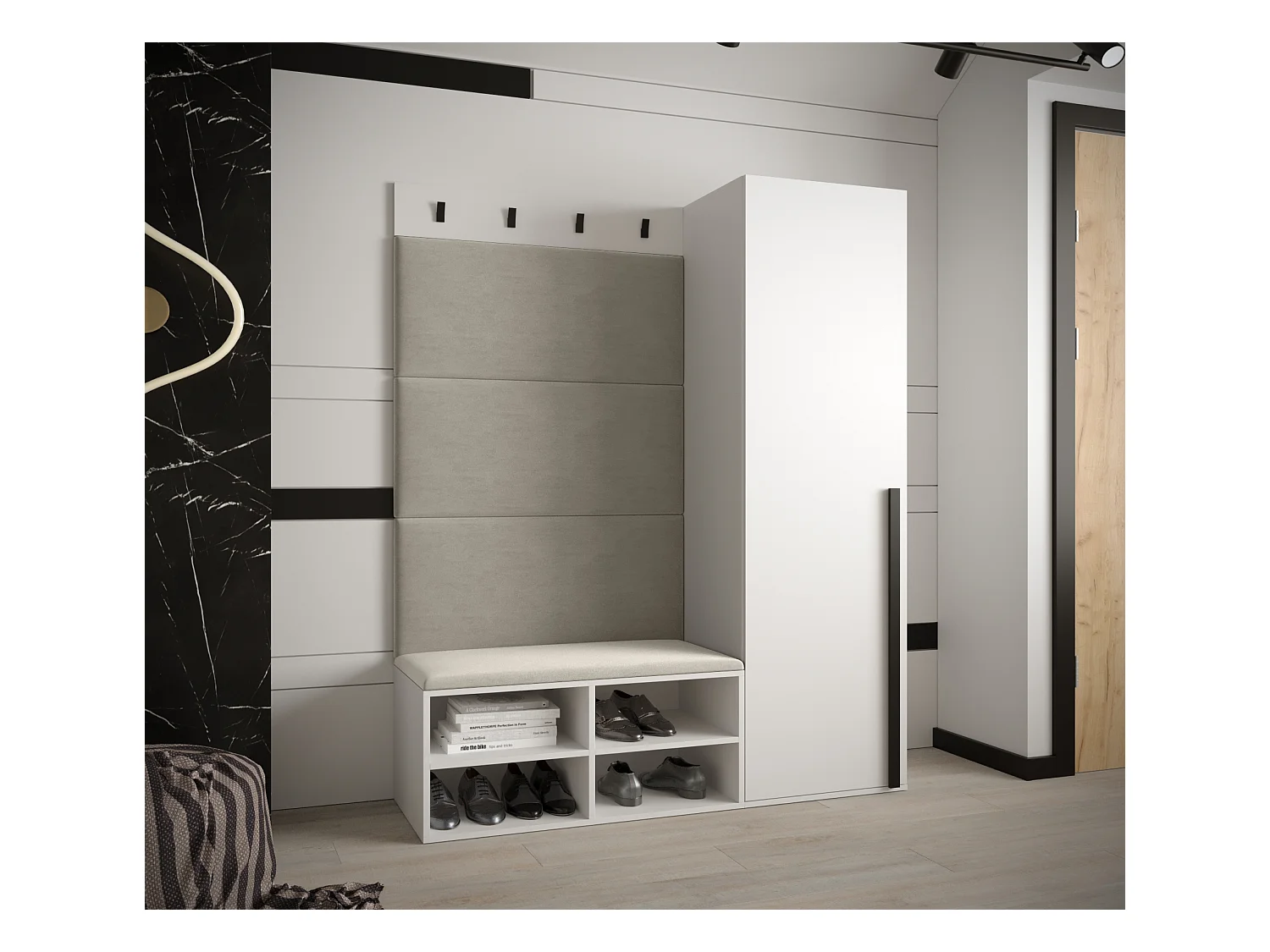 Ensemble de garde-robe Miro 6 184/134/42 (Blanc/Manila 02)