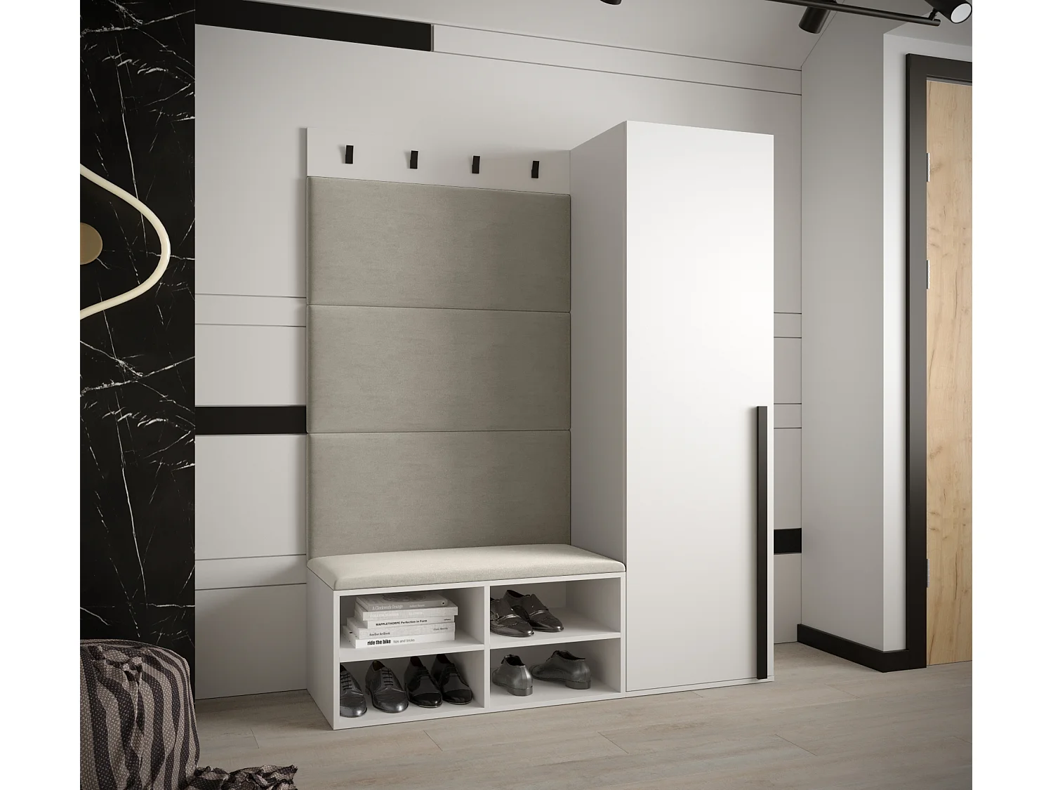 Conjunto de guardarropa Miro 6 184/134/42 (Blanco/Manila 02)