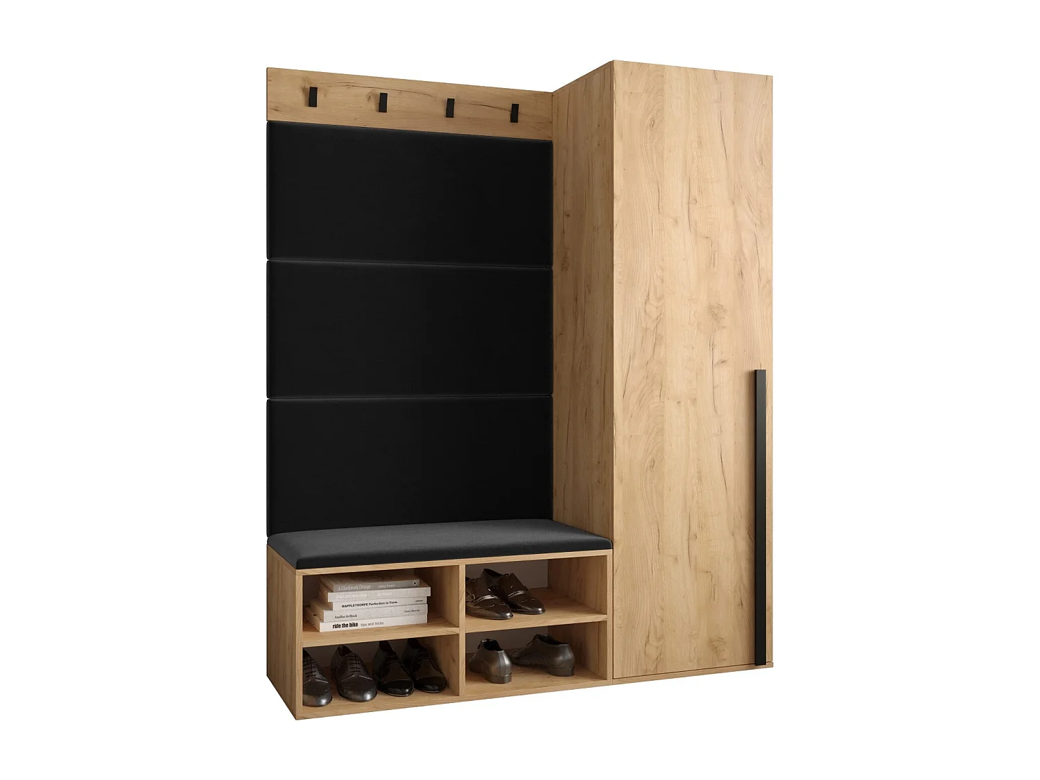 Conjunto de guardarropa Miro 6 184/134/42 (Roble/Manila 18)