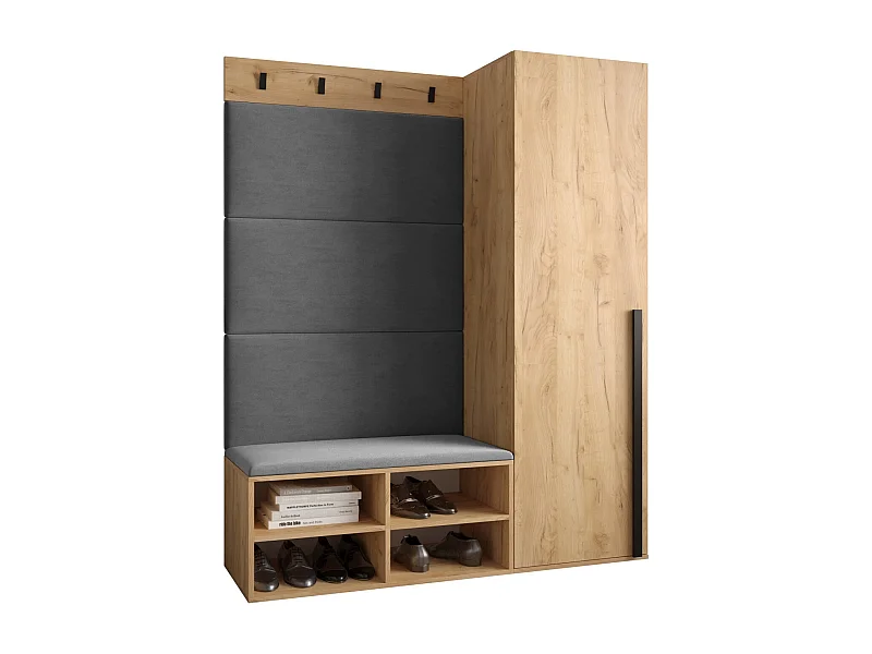 Garderobenset Miro 6 184/134/42 (Chêne artisanal/Manila 16)