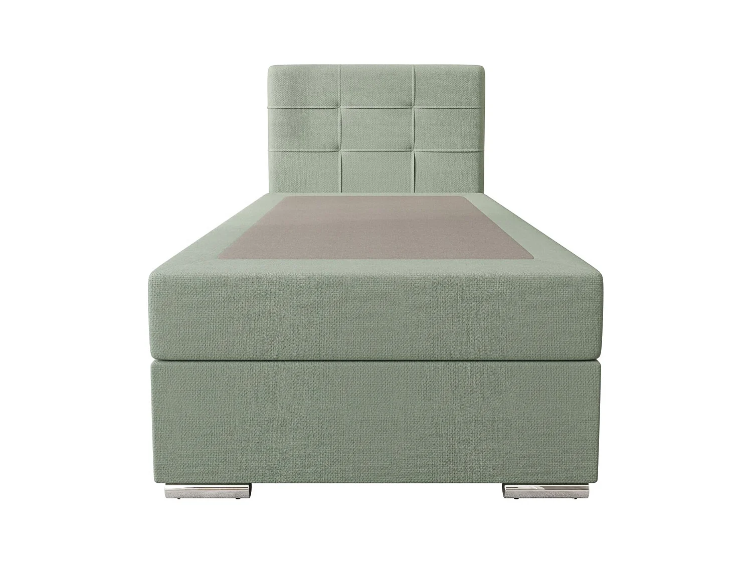 BEDANTE lit à sommier tapissier ZAKO 1 80x200 Cosmic 16 vert clair ouverture à droite lit litkasten