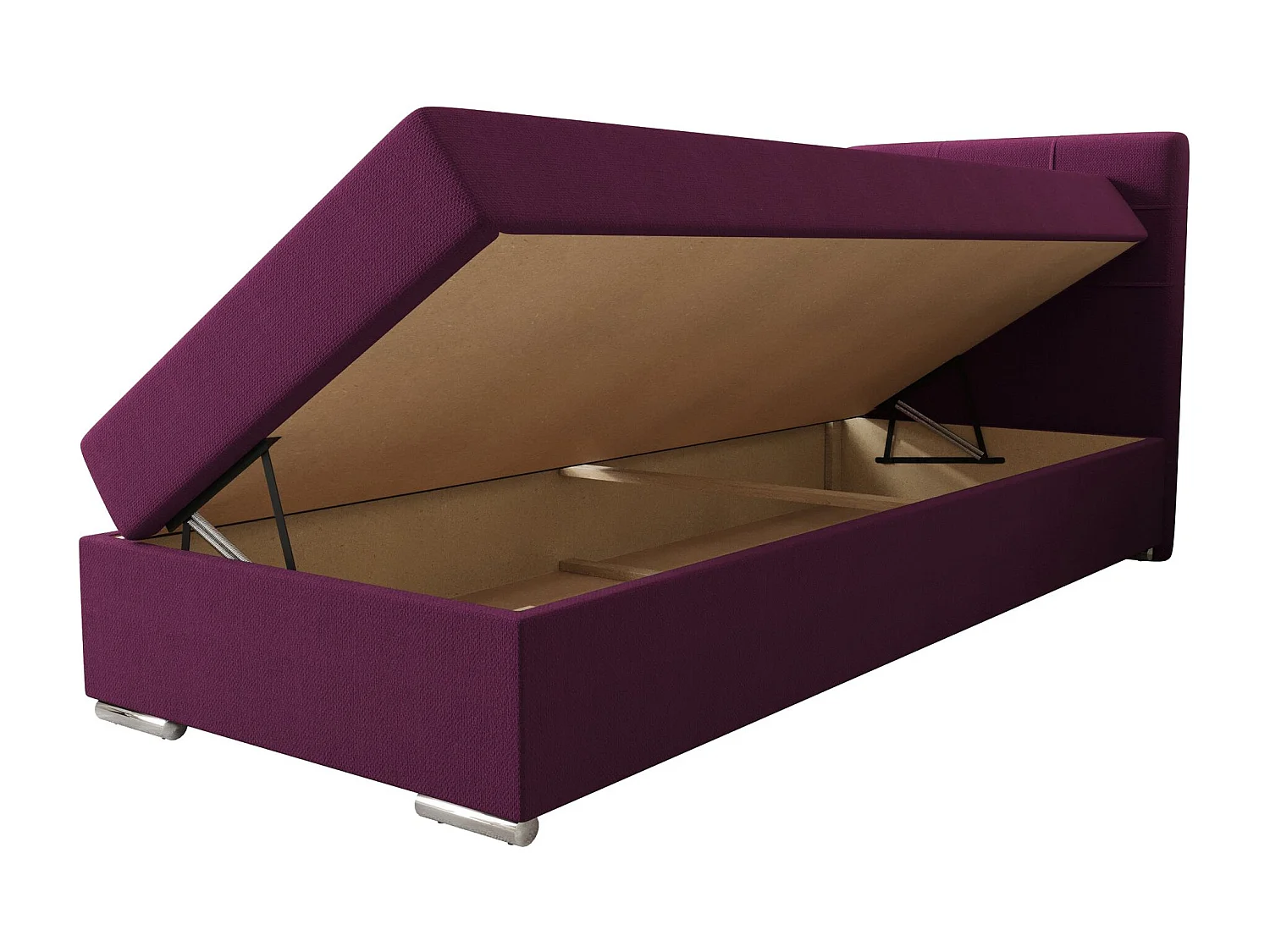BEDANTE Łóżko kontynentalne ZILANO1 80x200 Cosmic 110 fioletowy Strona otwierania prawe