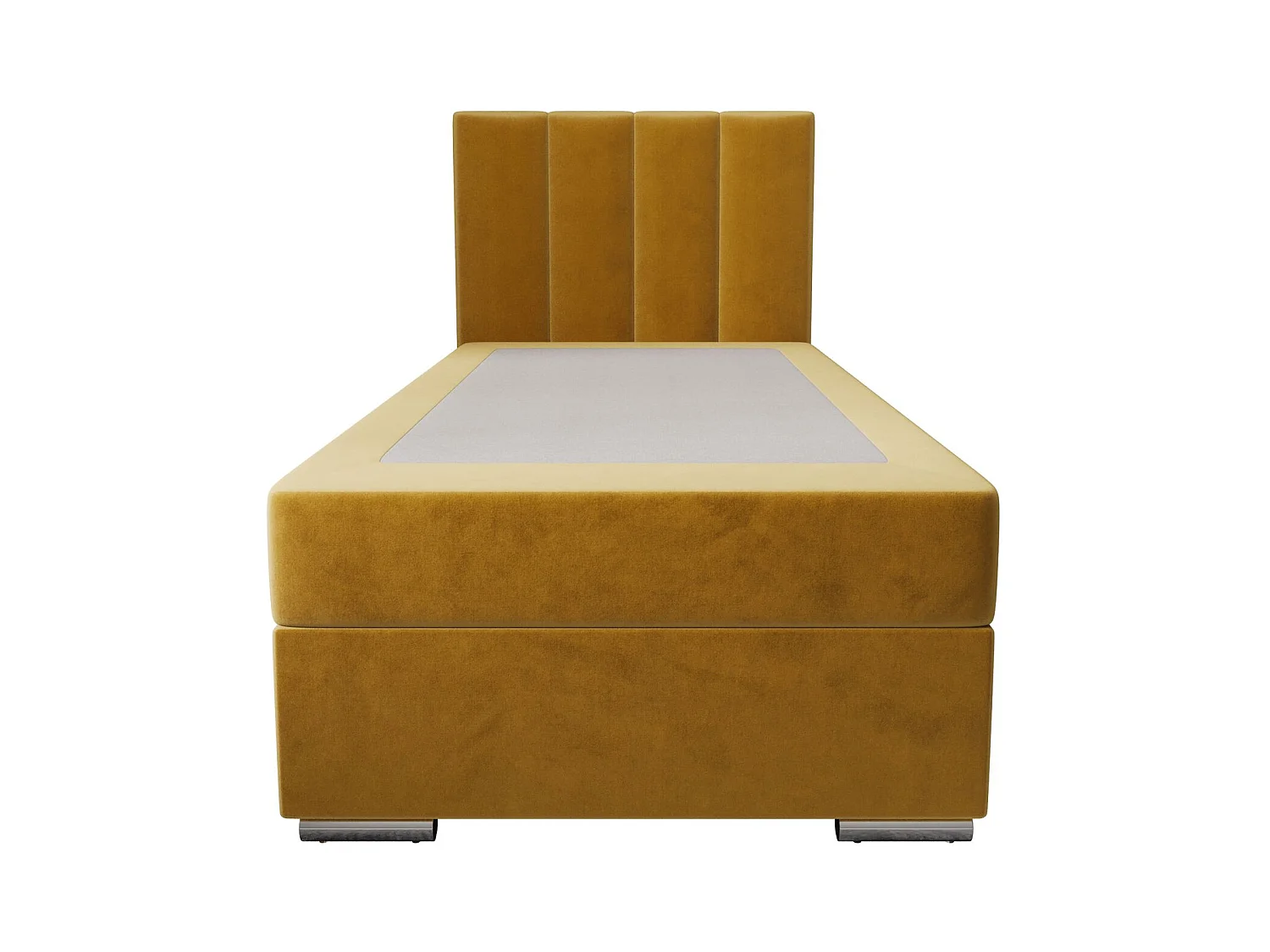 BEDANTE Lit boxspring ZAKO 2 90x200 Itaka 33 Orange Lit Ouverture à gauche Lit Litkasten
