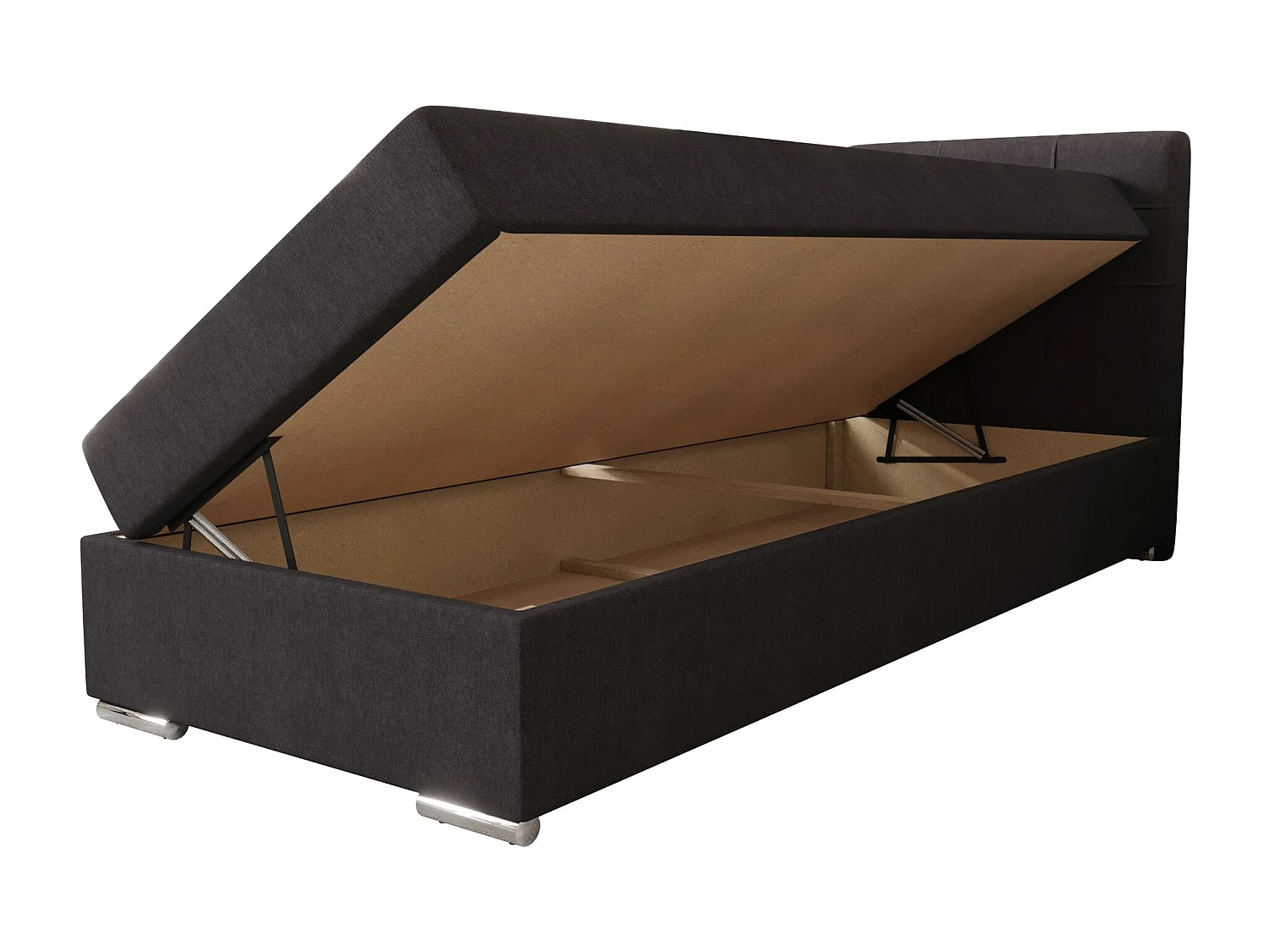 BEDANTE Łóżko kontynentalne ZILANO1 80x200 Cosmic 97 szary Strona otwierania prawe