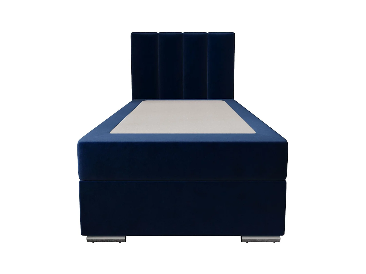 BEDANTE Lit boxspring ZAKO 2 80x200 Itaka 11 Bleu foncé Lit Ouverture à gauche Lit Litkasten