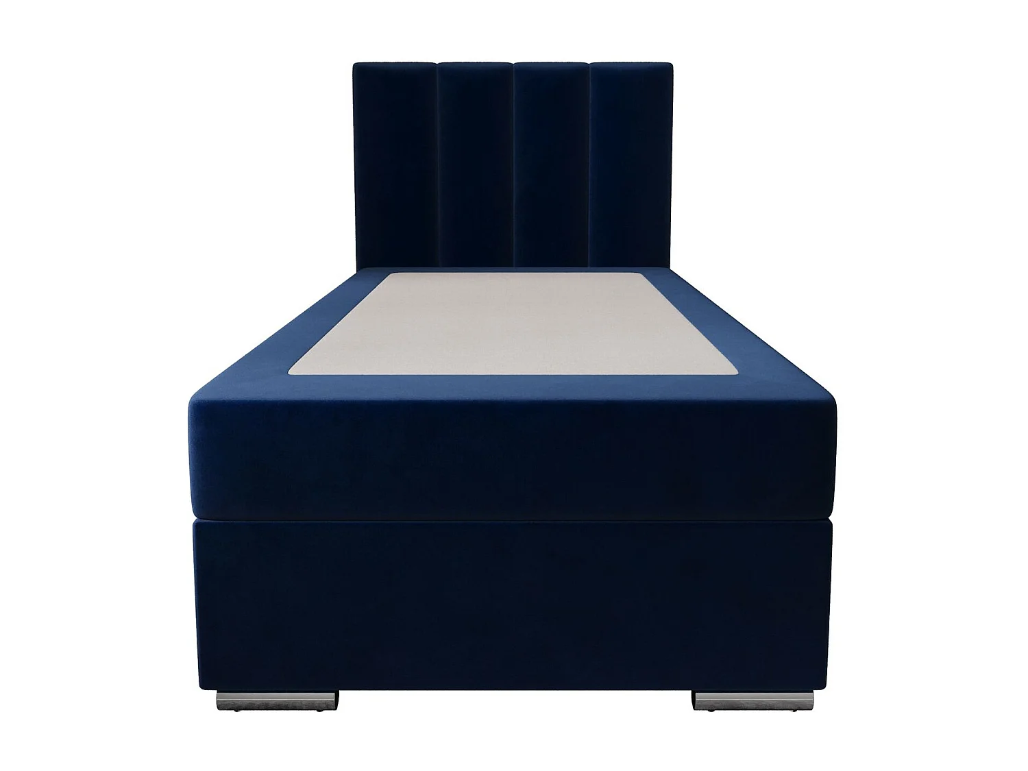 BEDANTE Lit boxspring ZAKO 2 80x200 Itaka 11 Bleu foncé Lit Ouverture à gauche Lit Litkasten